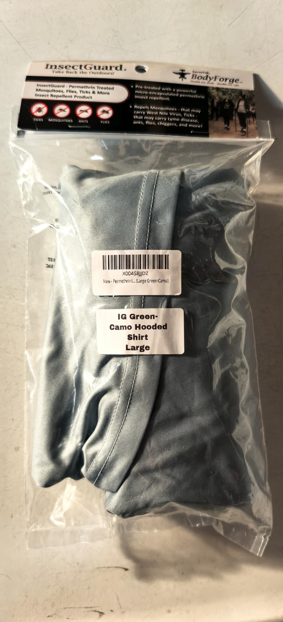 Permethrin Long Lasting Insect Repellent Hoodie, No Spray | UPF 50+, lasts 50 washes, EPA registered customer photo 2