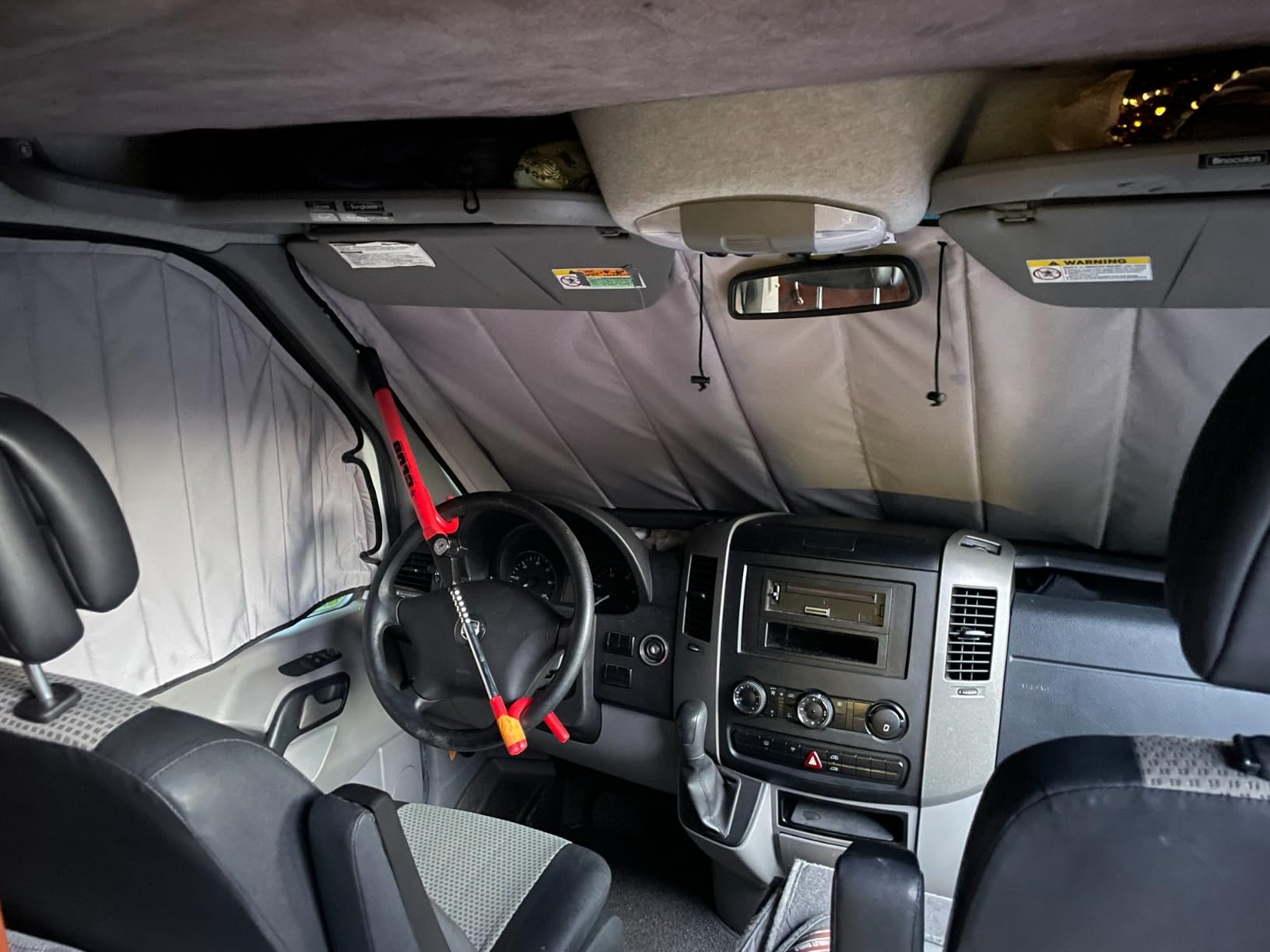 Living in a Bubble Insulated Blackout Mid Left Side Window Cover for Mercedes Sprinter Van Year 2007-2026 170