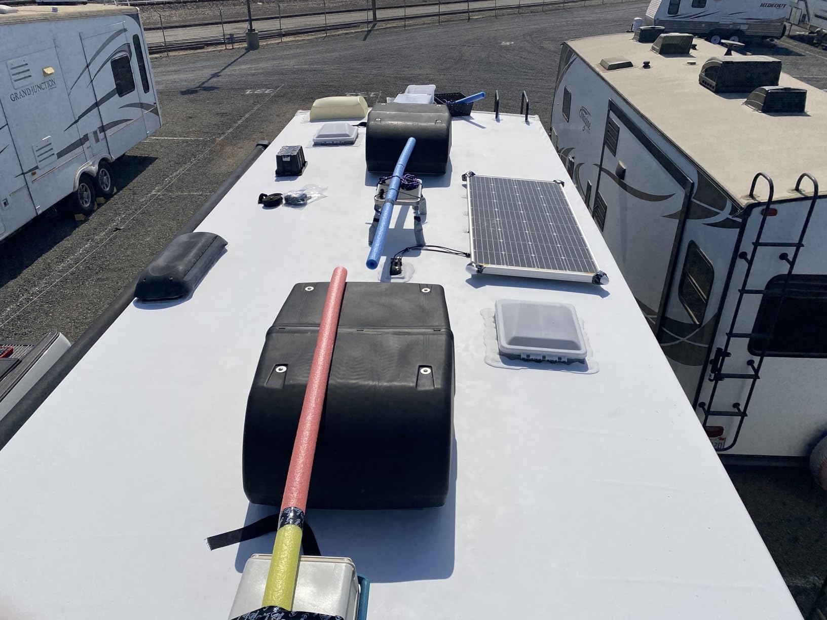 300D Top 5th Wheel RV Cover with Waterproof PU Coating Rip-Resistent & Anti-UV Winter Camper Cover Fits 37' to 41' Toy Hauler customer photo 2