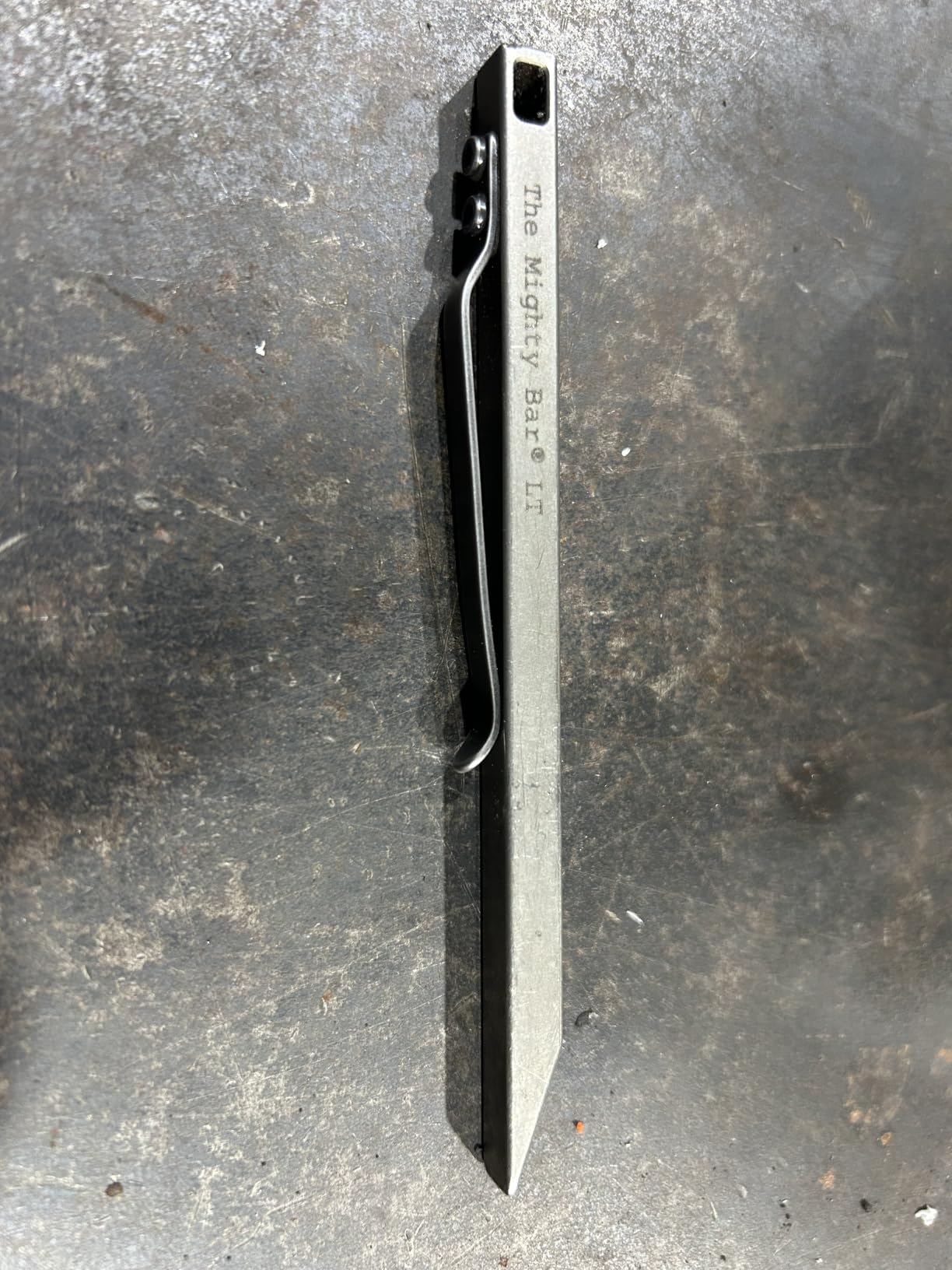 The Mighty Bar LT, Long Titanium Edition Pry Bar Tool, Stainless Steel Pocket Clip for EDC Made by Gear Spool customer photo 1
