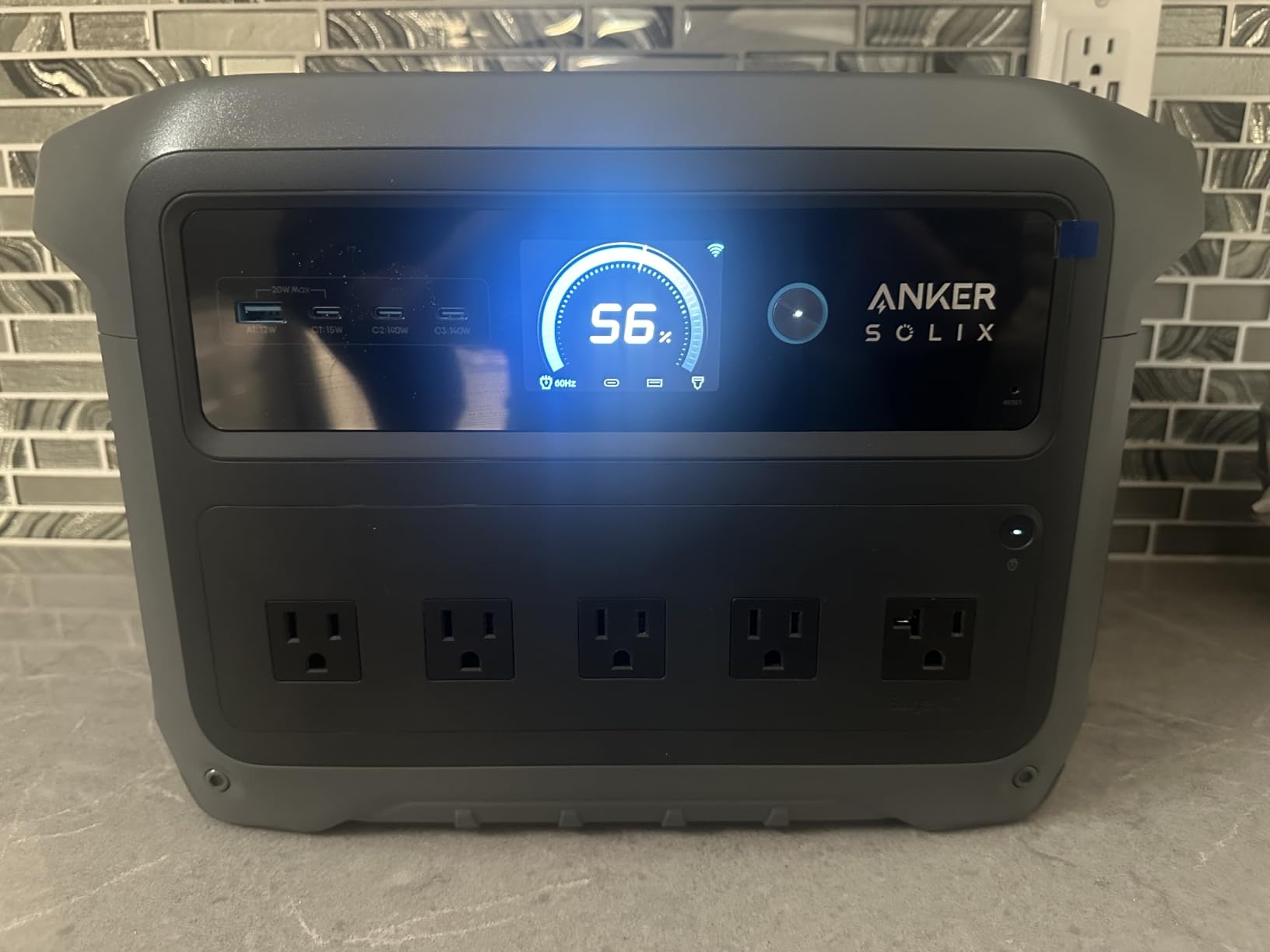 Anker SOLIX C1000 Gen 2 Portable Power Station, 1,024Wh, 2,000W, Camping | 1,024Wh LiFePO4 Battery, Full Charge in 49 Min, 2,000W Solar Generator (Peak 3,000W) for UPS, Outdoor and Emergency Use customer photo 2