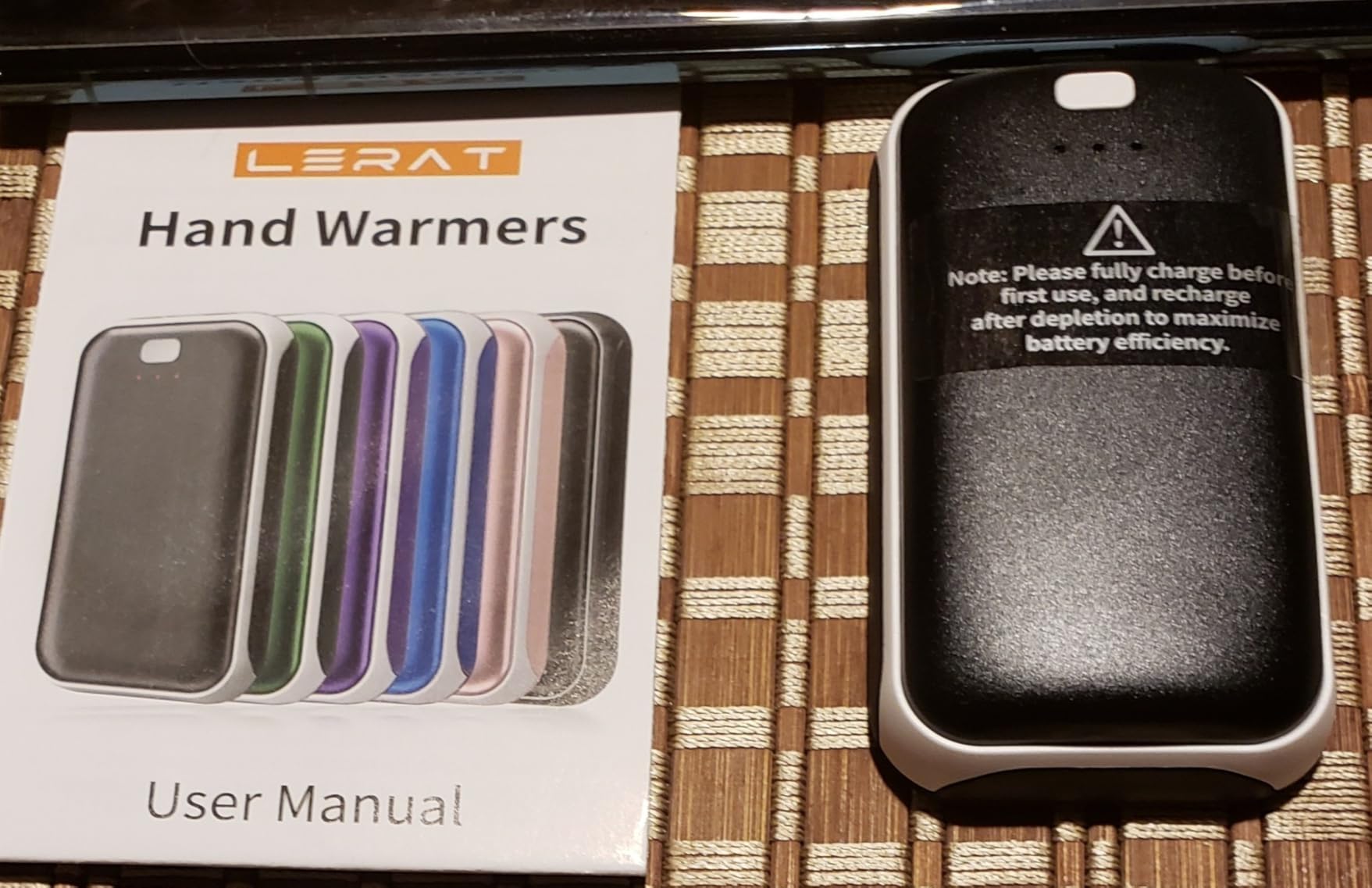 Lerat Hand Warmers Rechargeable 2 Pack, Portable Electric Hand Warmer Max 131℉, Reusable Slim Pocket Heater Handwarmers customer photo 2