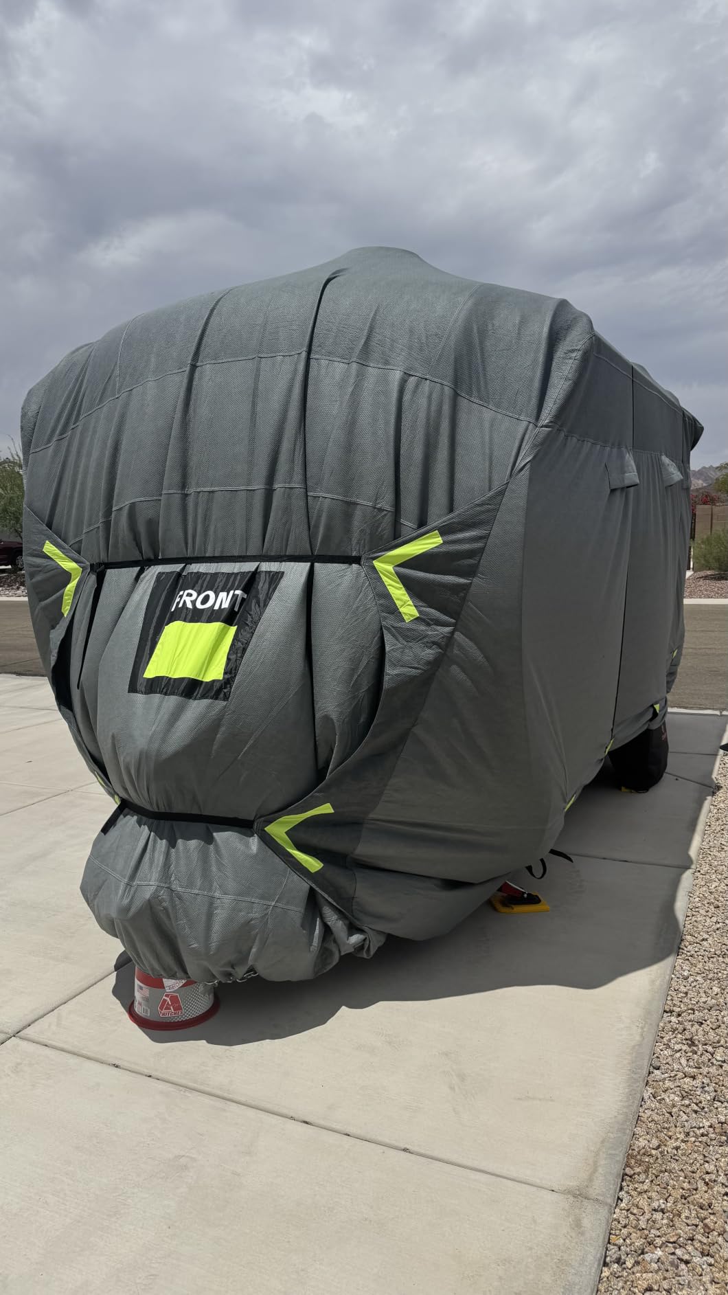 Heavy Duty 8 Layers RV Cover 20-22ft, Rip-Stop Motorhome Camper Cover with Windproof Straps, Gutter & Tongue Jack Covers, Utility Travel Trailer Cover for All Weather Protection customer photo 1