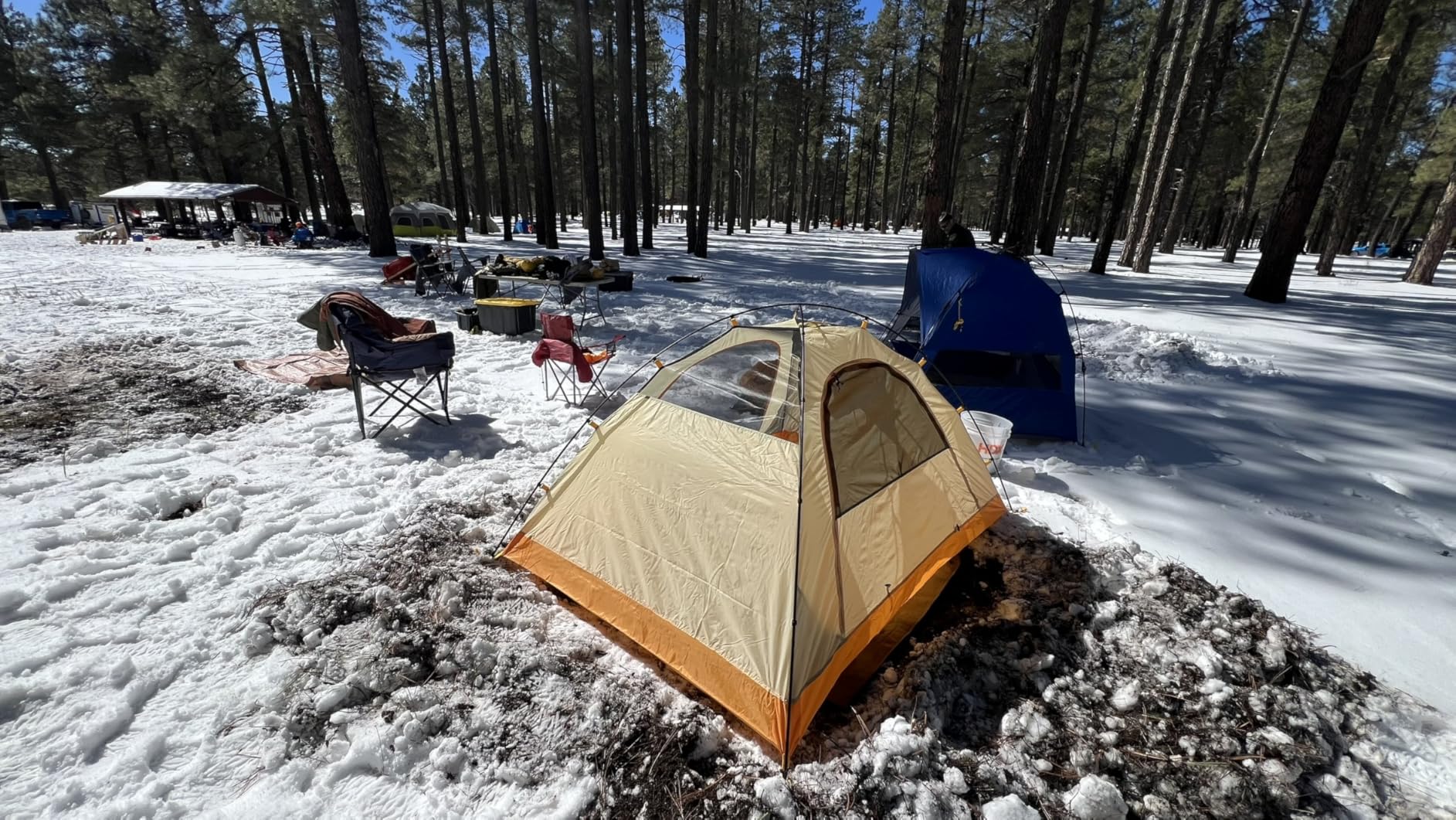 BISINNA 4 Season Tent for Backpacking Winter Tents 2 Person Lightweight Cold Weather Tents Waterproof Double Layer All Season Tent Aluminum Alloy Poles Easy Set Up for Camping, Hiking, Outdoor customer photo 1