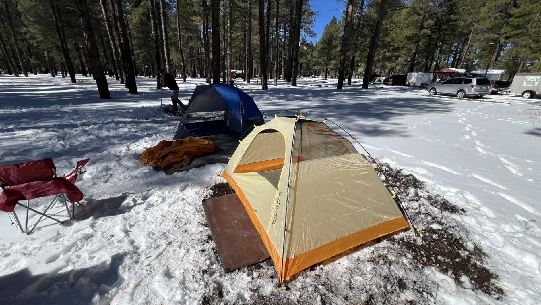 4 Season Tent for Backpacking Winter Tents 2 Person Lightweight Cold Weather Tents Waterproof Double Layer All Season Tent Aluminum Alloy Poles Easy Set Up for Camping, Hiking, Outdoor customer photo 2