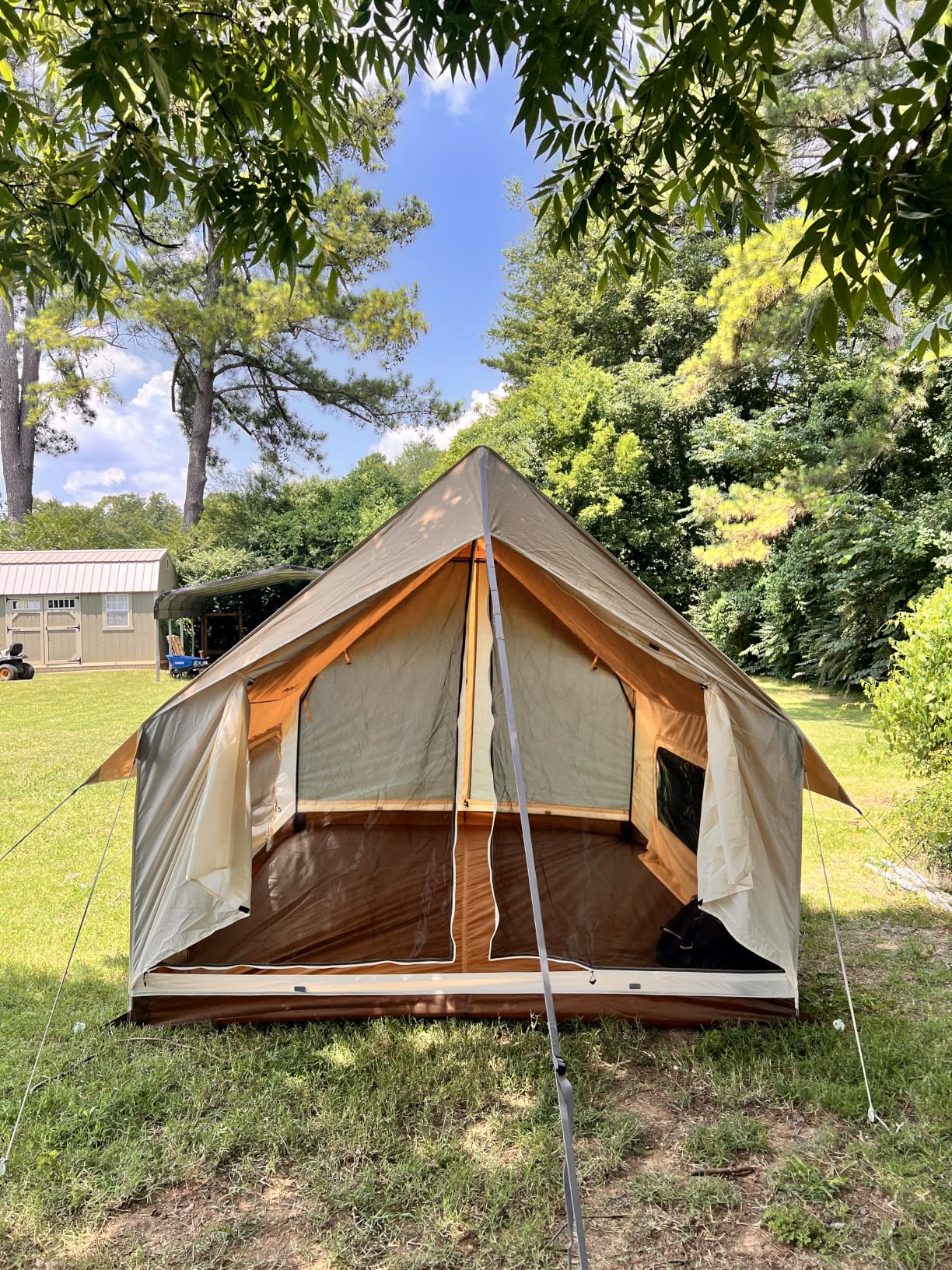 KingCamp Camping Tent with Floor 6-8 Person, Canvas Hot Tent with Stove Jack, Waterproof & Windproof Cabin Tent for Family Camping & Outdoor Parties customer photo 1