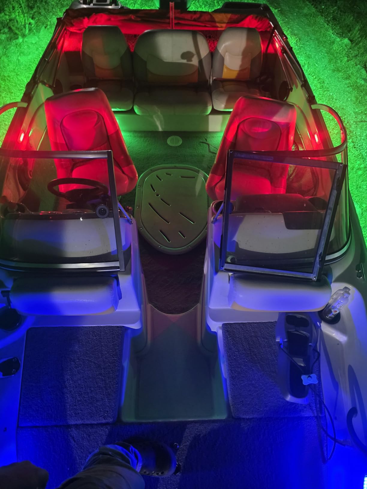 RGBW Boat LED Courtesy Light 12V 4PCS, 4 Inches Marine Courtesy Light Strip, IP67 Waterproof Boat Interior Cabin Lighting for Pontoon Sailboat Bass Yacht Kayak customer photo 1