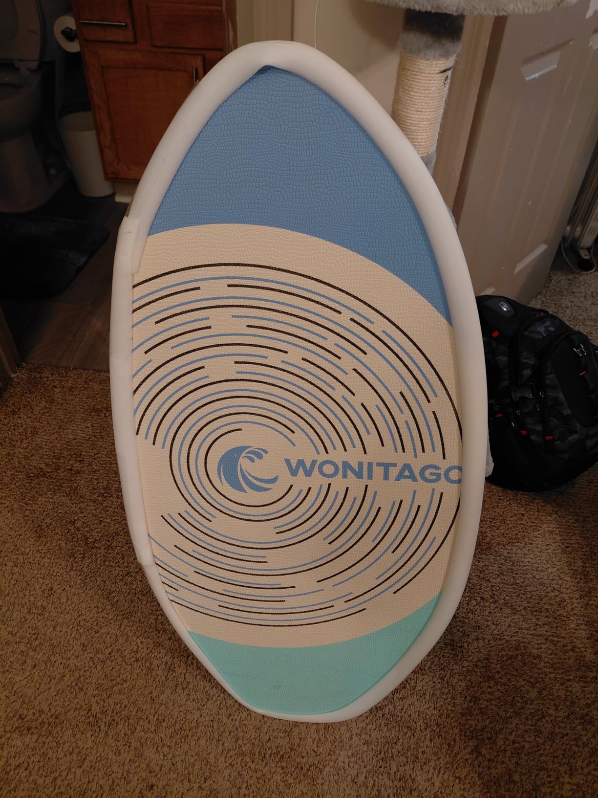 Skimboard, Wooden Skim Board for Beach, Fit Kids and Adults | Non-Slip EVA Grip Pad and Waterproof High Gloss Clear Coat customer photo 2