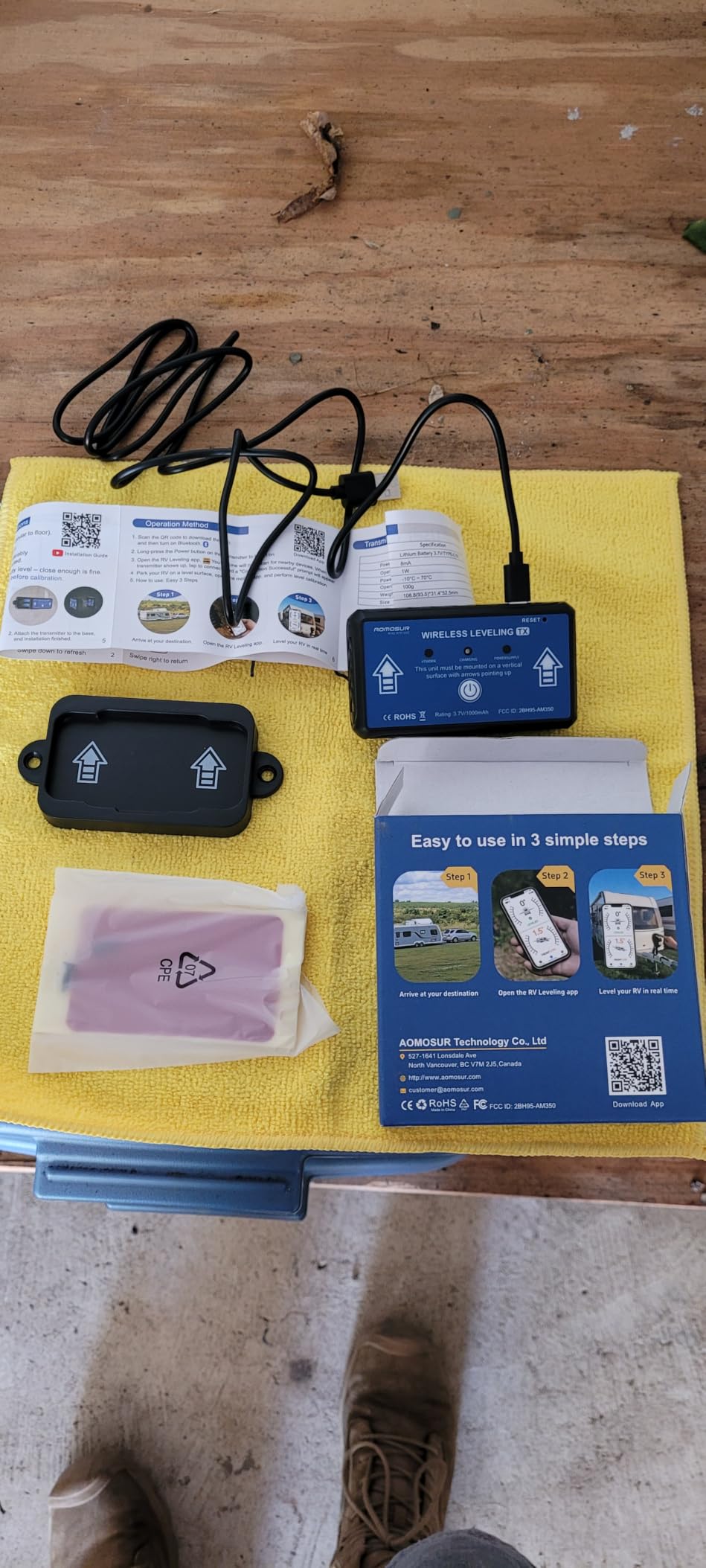 Wireless RV Leveling System Bluetooth APP Leveler Trailer Level | Low-power auto-wake (switchless), 1-charge lasts 1 year. Magnetic easy-detach design, Drone-grade 6-axis gyroscope customer photo 2