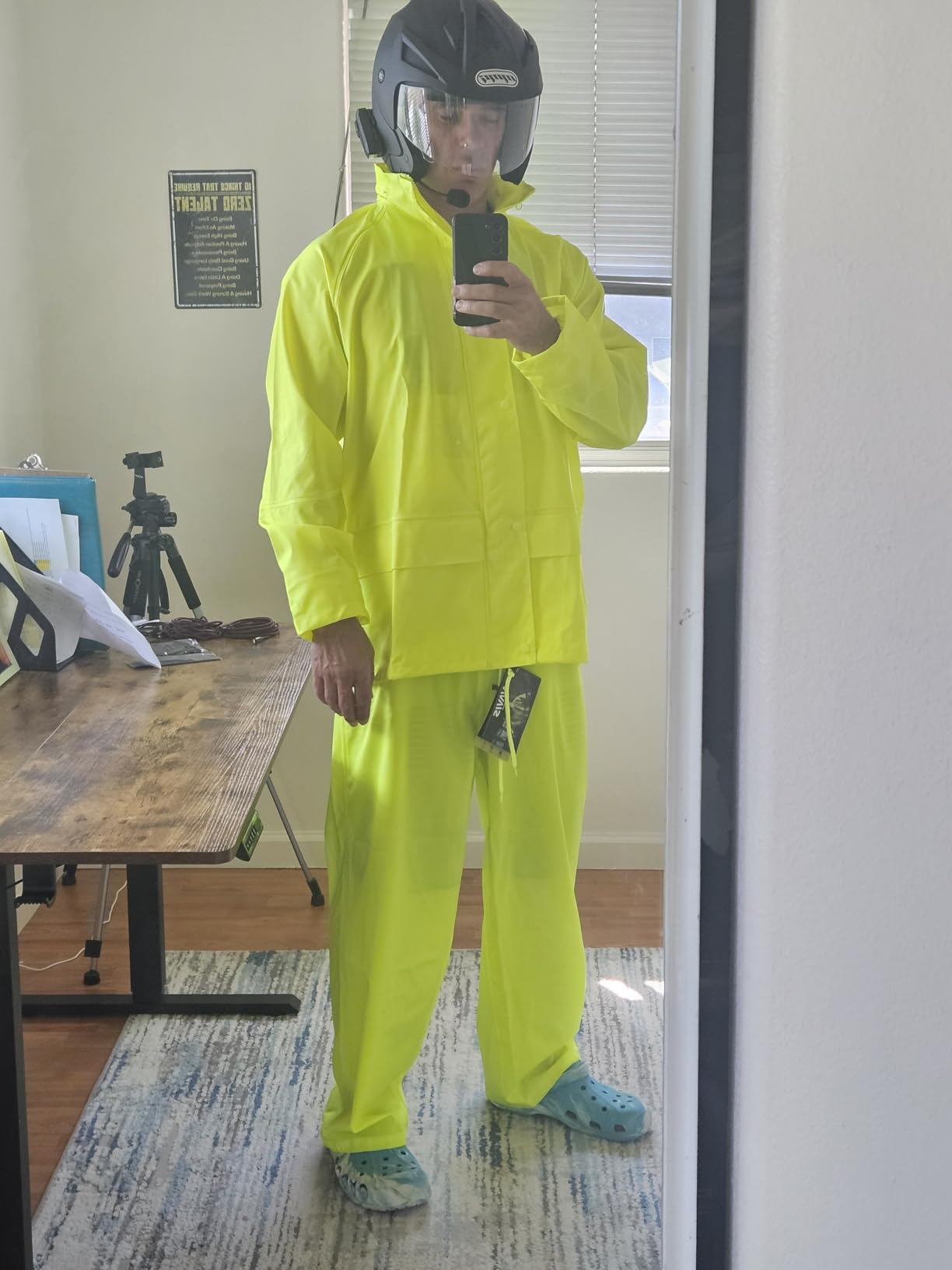 Men's PRO Workwear Waterproof 3-Piece Rain Suit Set | Jacket & Bib Pants Set, Sealed Seams, Storm Flap, Adjustable Suspenders, Outdoor Work Use customer photo 1