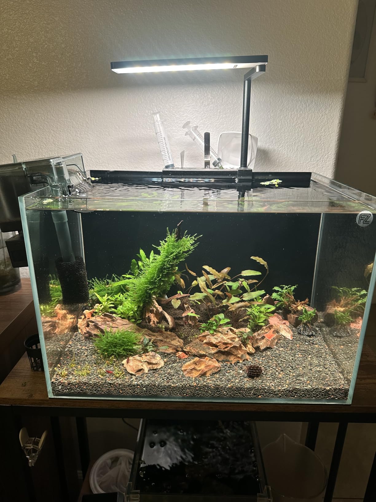 FZONE Solo Series Nano LED Aquarium Marine Reef Light, Smart App-Controlled and Dimmable, for Rimmless Saltwater and Reef Coral Tanks customer photo 1