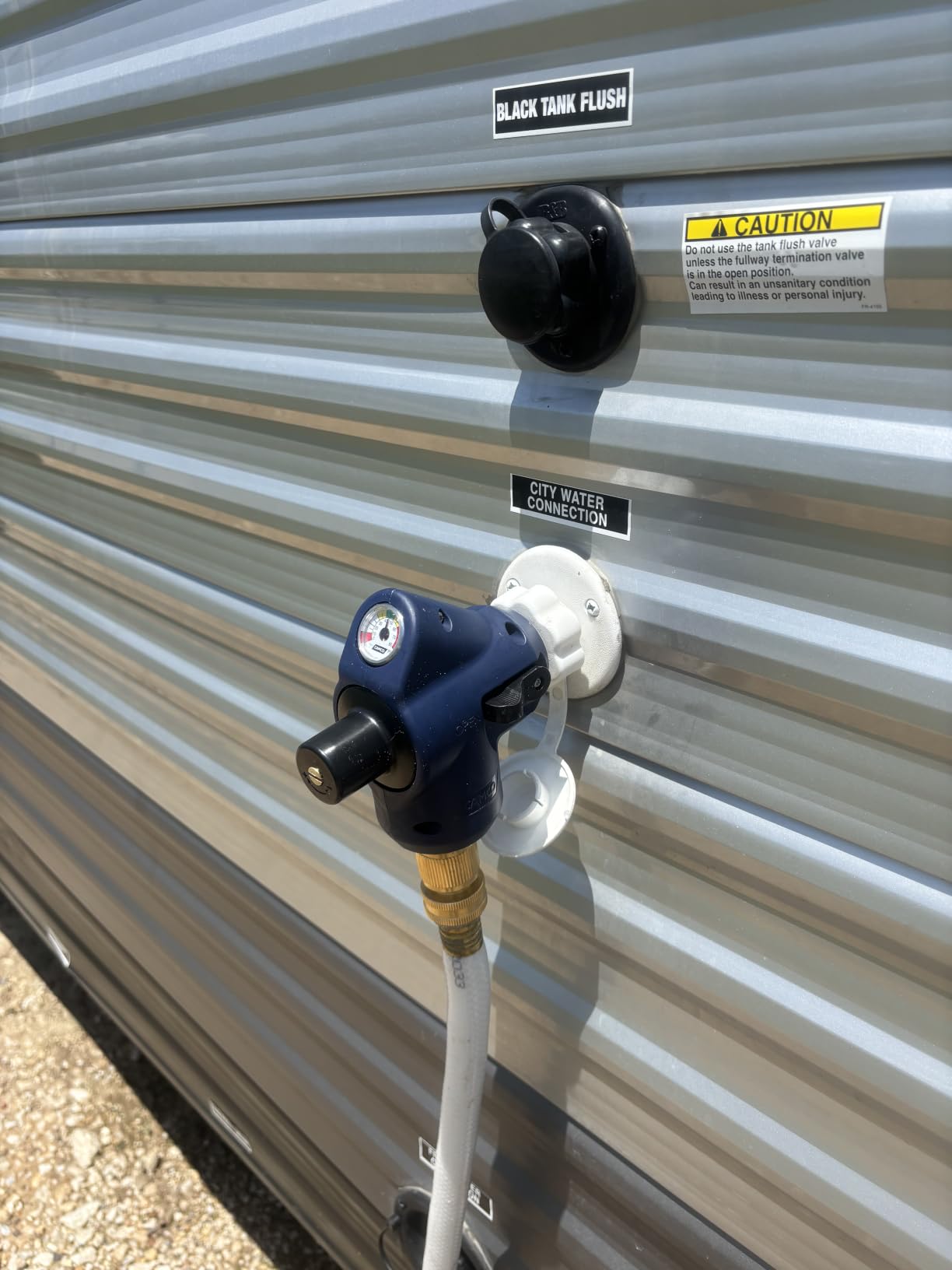 Camco Tastepure 4-in-1 Adjustable RV Water Pressure Regulator - Combines a 90° RV Hose Elbow Design, Pressure Gauge, Adjustable Regulator, & Shut-Off Valve in One RV Accessory (40065) customer photo 1