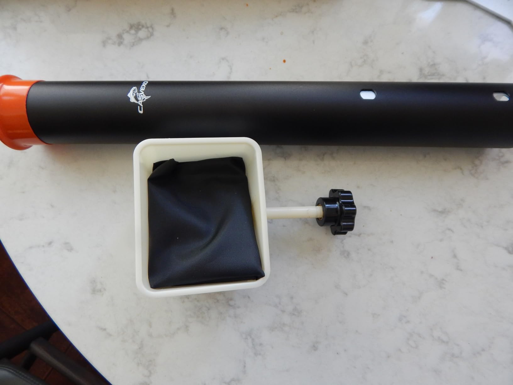 1/2 Pack Aluminum Surf Fishing Rod Holder, Heavy Duty Sand Spike with Bait Box, Telescopic 3-Section, Lightweight and Portable, with Storage Bag customer photo 1