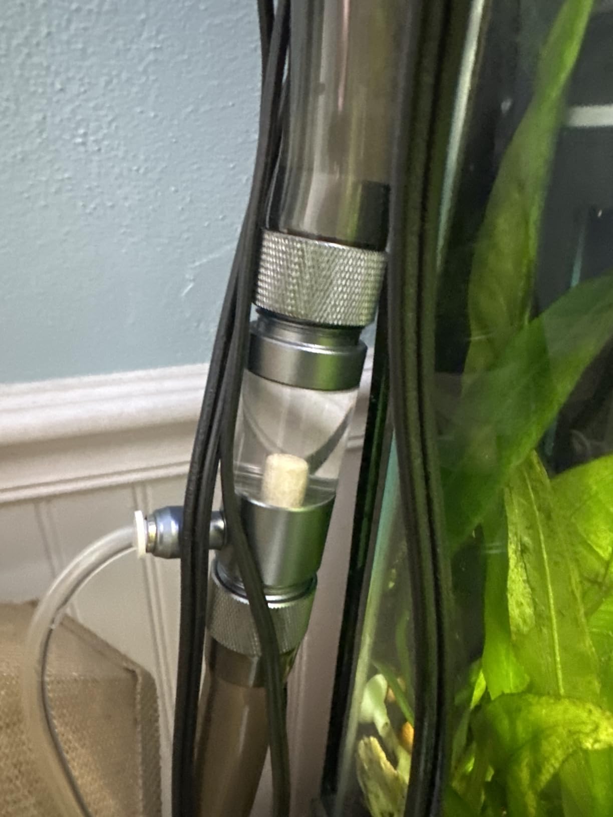 FZONE Aquarium Inline CO2 Diffuser, Fits 1/2