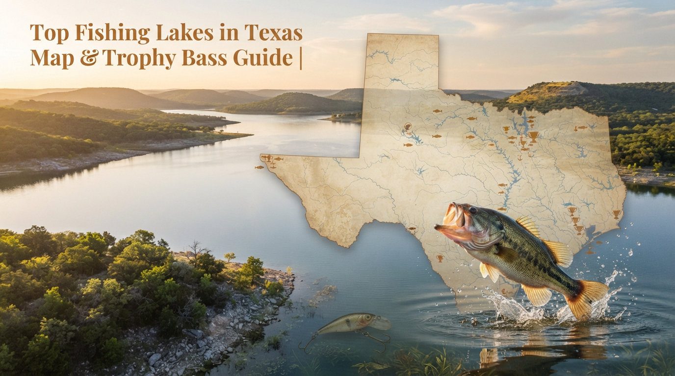 Top 35 Fishing Lakes in Texas Map & Trophy Bass Guide | [cy]