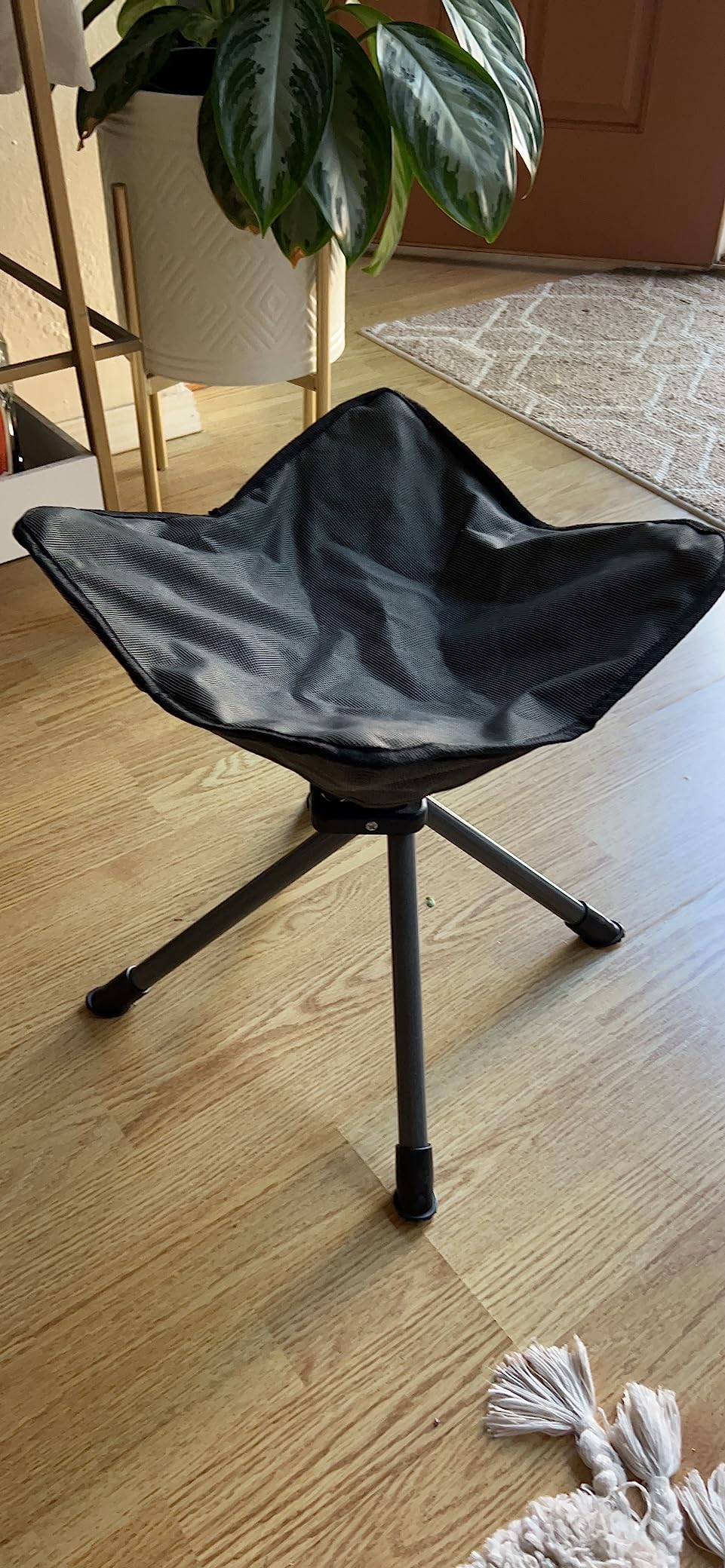 Stansport Apex Fold-Up Stool (G-140) - Black/Grey, Portable and Lightweight Stool for Camping, Fishing, Hiking, Backpacking and More - 300 lbs weight capacity customer photo 1