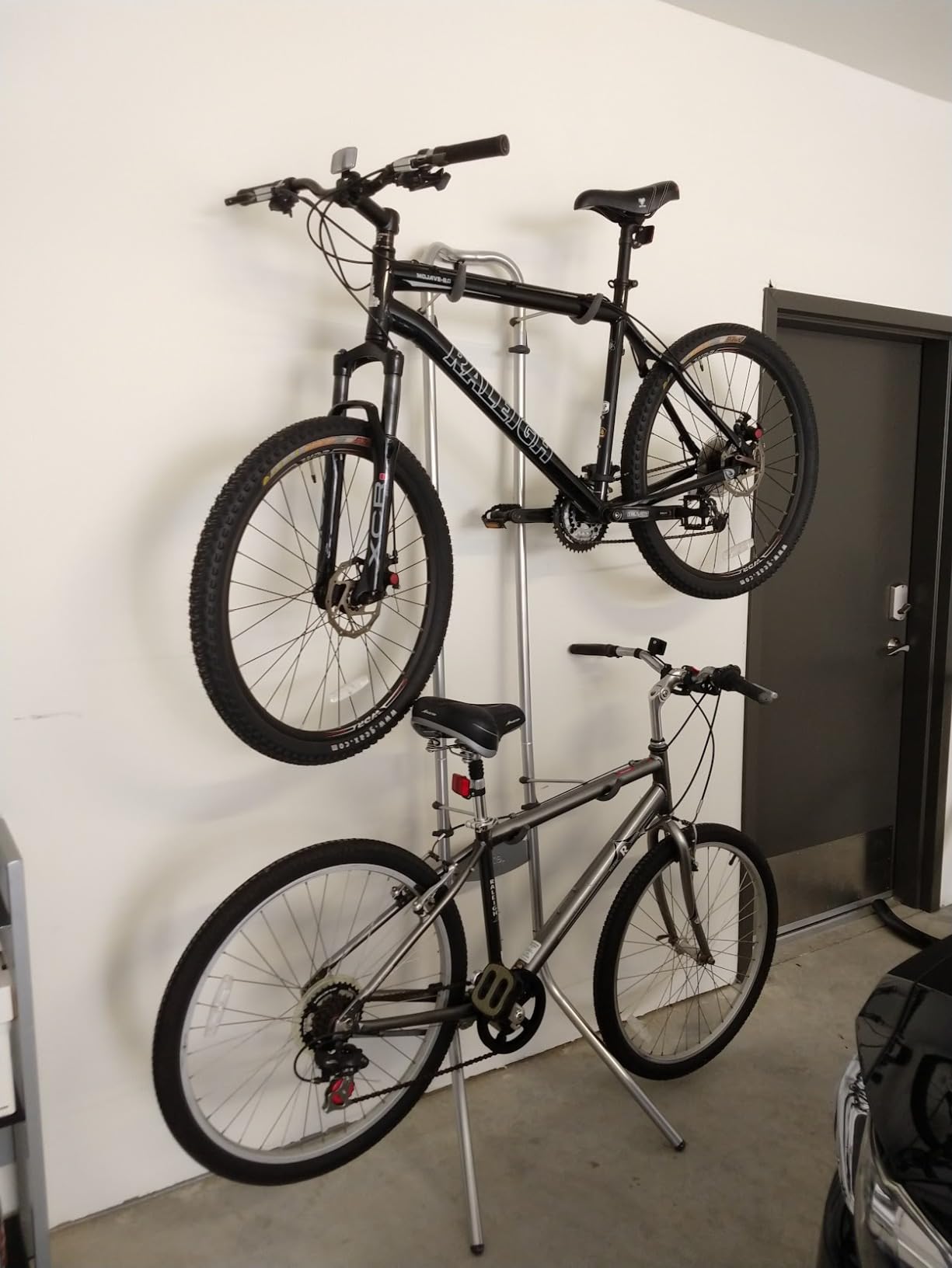 Delta Cycle Michelangelo 2 Bike Storage Rack - Gravity Fully Adjustable Bike Storage Garage For Road, MTB, and Hybrid Bicycles - Vertical Bike Rack Holds Up To 80 lbs customer photo 1