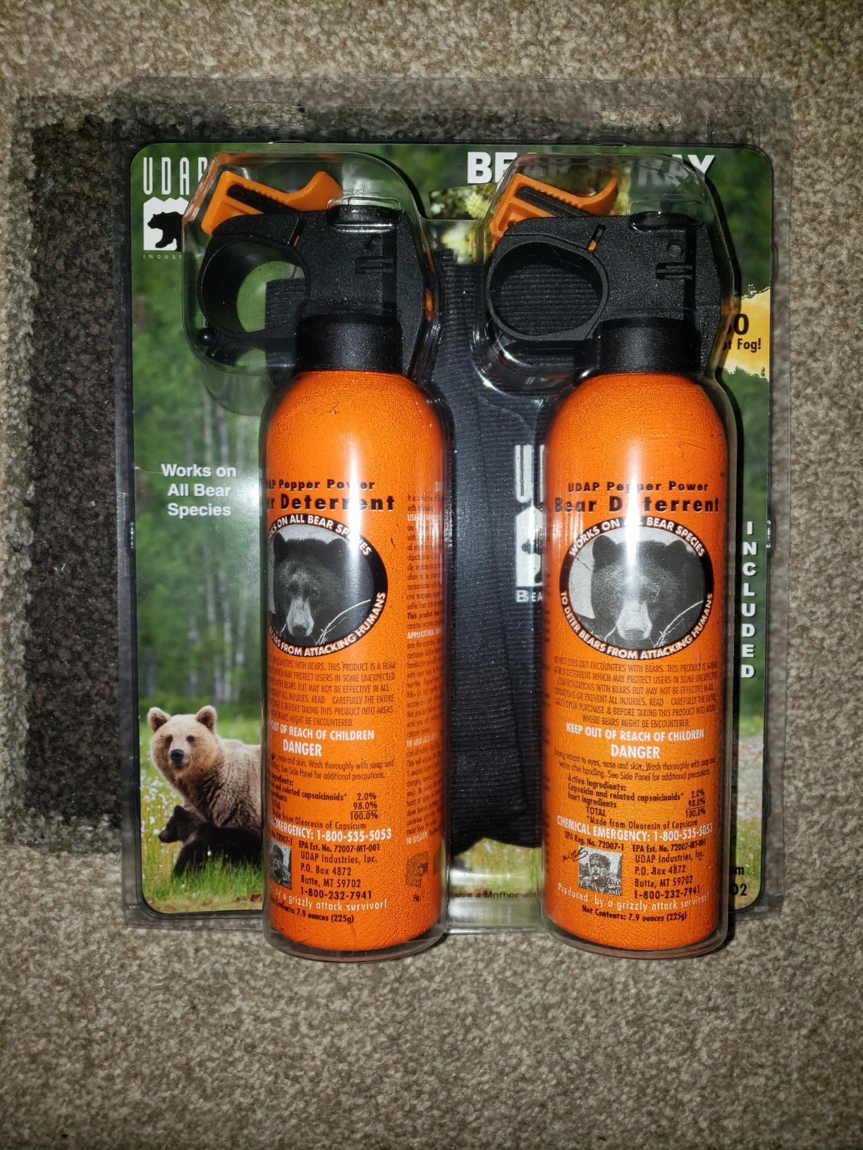 UDAP Pepper Power Magnum Bear Spray Self Defense Deterrent with Holster for Camping, Hiking, Fishing, Powerful Blast Pattern, 30 ft Fog Barrier, 12HP, 7.9 oz customer photo 2