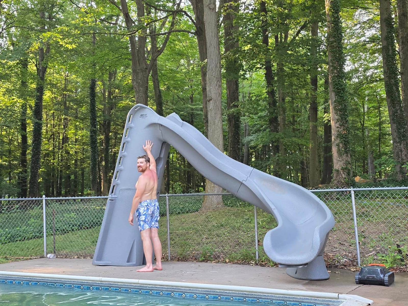 S.R. Smith 688-209-58124 TurboTwister Right Curve Pool Slide, Gray Granite customer photo 2
