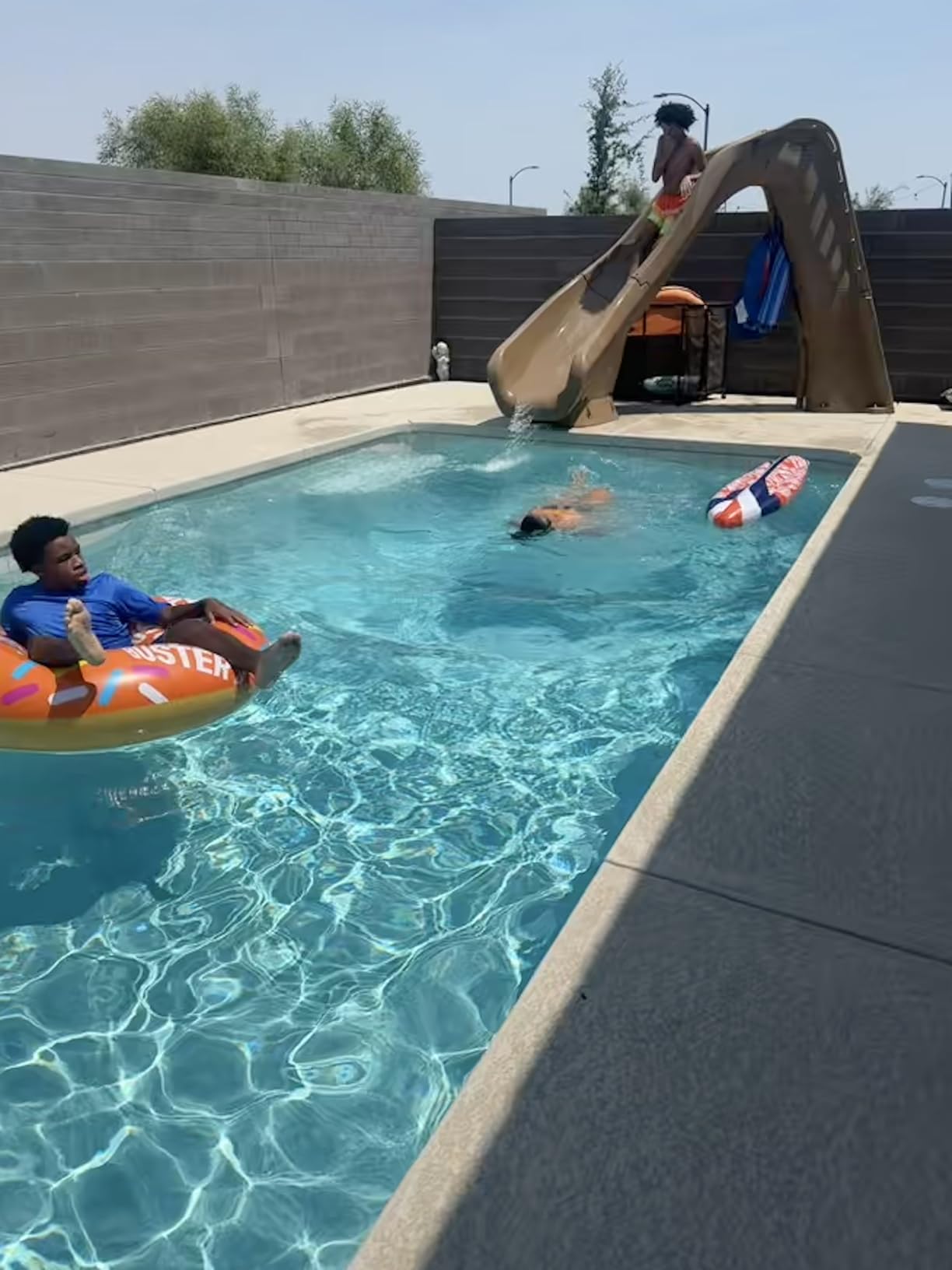 S.R. Smith Typhoon Pool Slide, Gray - Premium Water Slide | Right-Curve Water Slide for Inground Pools, Deck-Mounted with an Enclosed Ladder for Safety customer photo 2