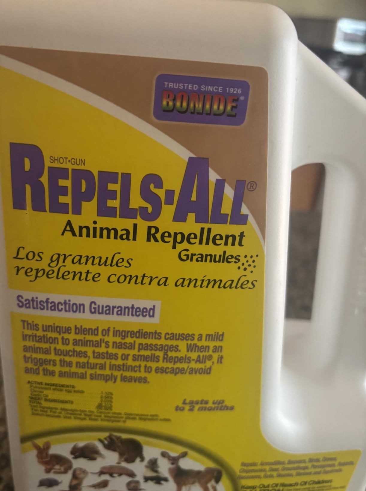 Bonide Repels-All Animal Repellent Granules, 3 lbs. Ready-to-Use Deer & Rabbit Repellent, Deter Pests from Lawn & Garden | Ready-to-Use, Deer & Rabbit Repellent, Deter Pests from Lawn & Garden customer photo 2