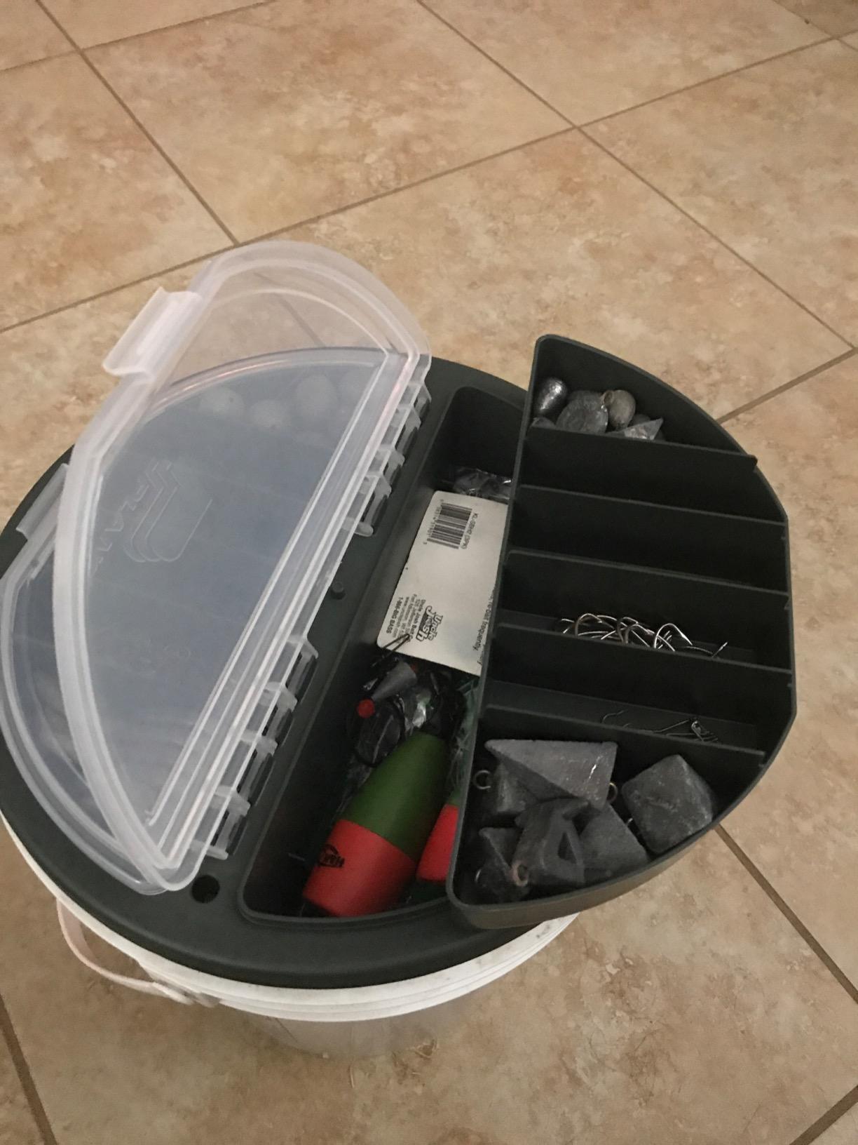 Plano 5 Gallon Bucket Topper and Organizer, OD Green/Clear customer photo 1