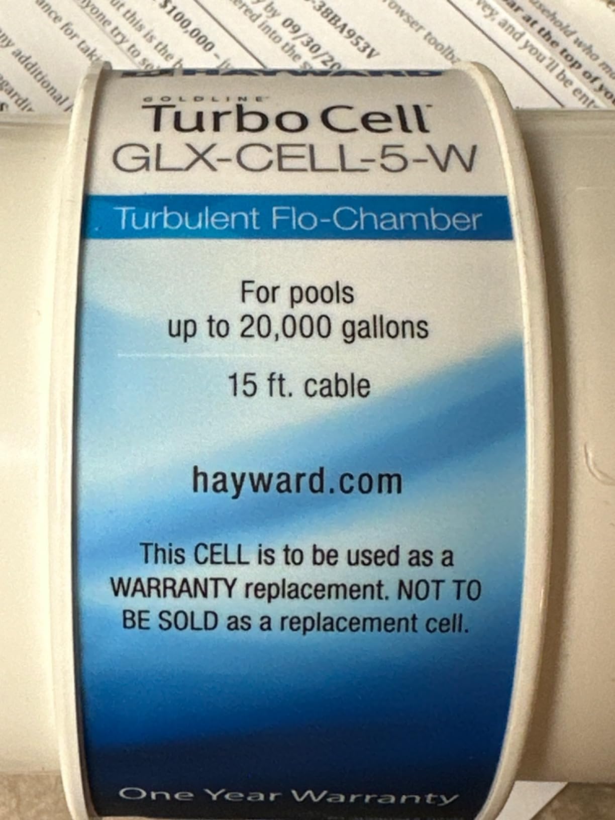 Hayward GLX-CELL-5 TurboCell Salt Chlorination Cell for Above-Ground Pools up to 20,000 Gallons customer photo 1