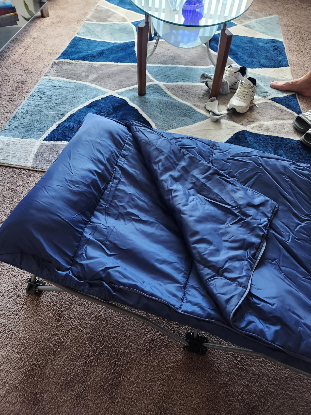 Regalo My Cot Deluxe Portable Toddler Bed, Indoor/Outdoor Kids Nap Cot with Sleeping Bag & Pillow, Lightweight Folding Travel Design for Home, Daycare, Camping & Sleepovers, Ages 2-5 customer photo 1