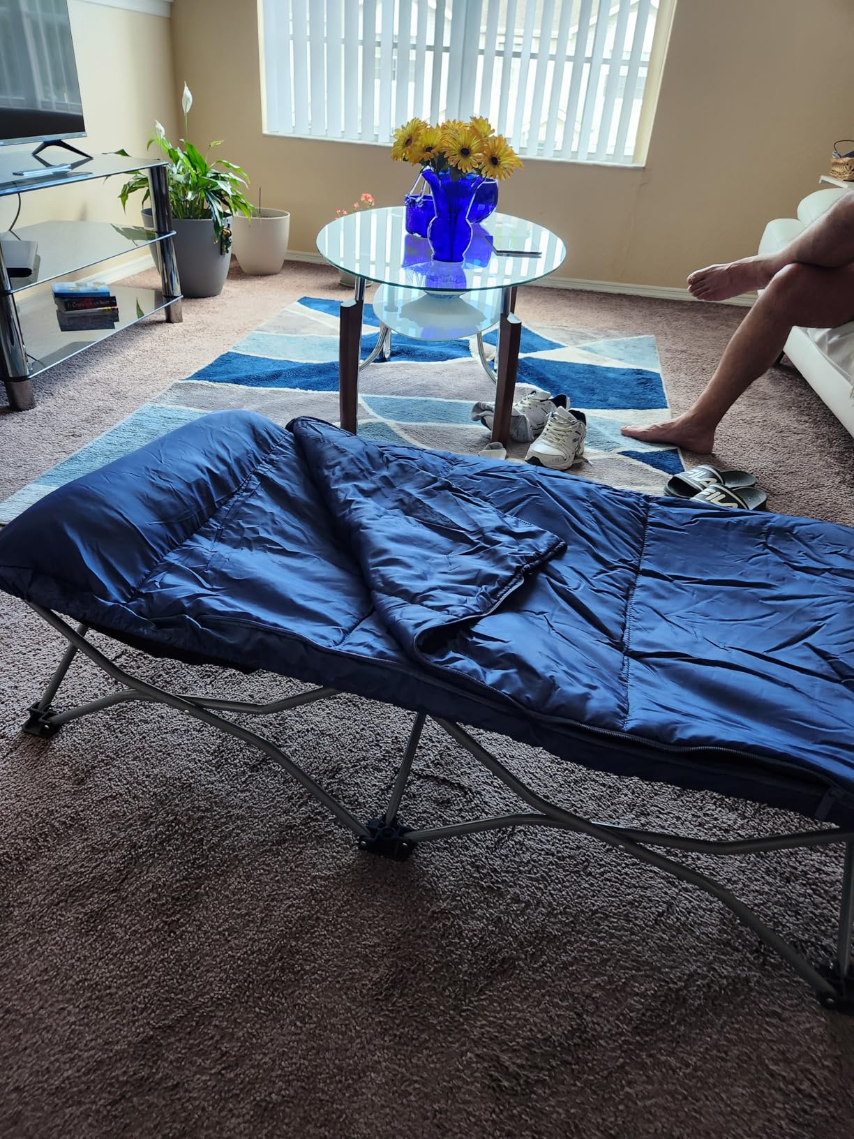 Regalo My Cot Deluxe Portable Toddler Bed, Indoor/Outdoor Kids Nap Cot with Sleeping Bag & Pillow, Lightweight Folding Travel Design for Home, Daycare, Camping & Sleepovers, Ages 2-5 customer photo 2