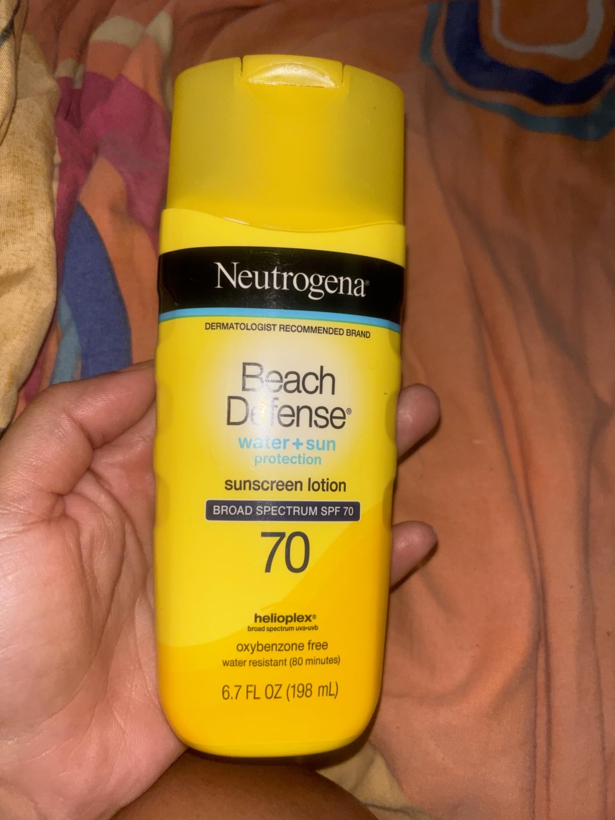 Neutrogena Beach Defense Sunscreen Lotion, SPF 70, 6.7 fl. oz | Face & Body, Broad Spectrum for UVA/UVB Protection, Lightweight Sunscreen, Water-Resistant up to 80 Minutes, Beach-Strength customer photo 1