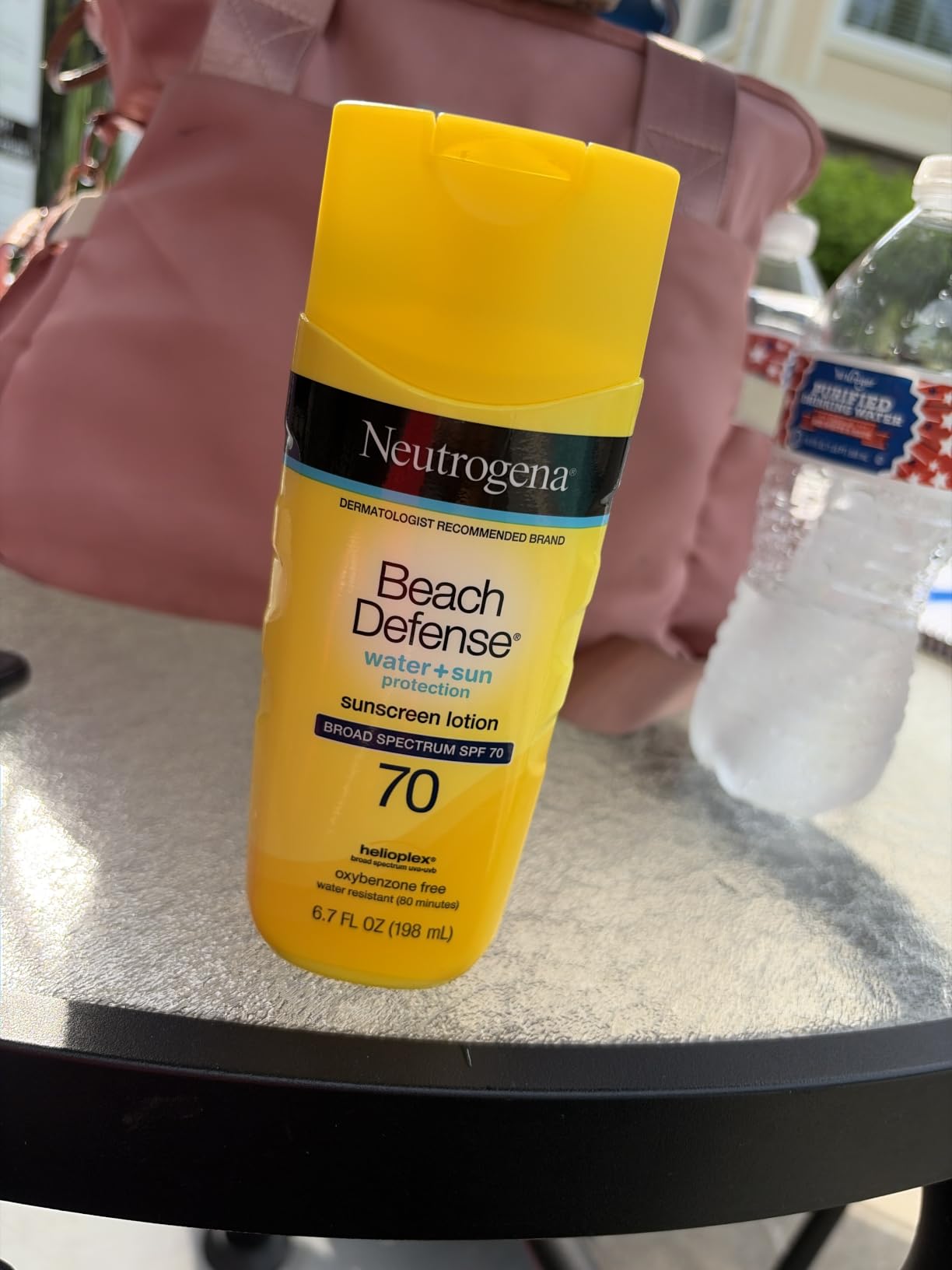 Neutrogena Beach Defense Sunscreen Lotion, SPF 70, 6.7 fl. oz | Face & Body, Broad Spectrum for UVA/UVB Protection, Lightweight Sunscreen, Water-Resistant up to 80 Minutes, Beach-Strength customer photo 2