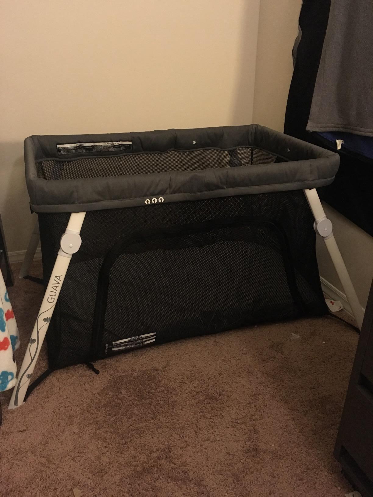 Guava Family Travel Crib Includes Lightweight Backpack Design | Certified Baby Safe Portable Crib | Folding Play Yard, Comfy Mattress for Babies, Toddlers | Compact Baby Travel Bed customer photo 2
