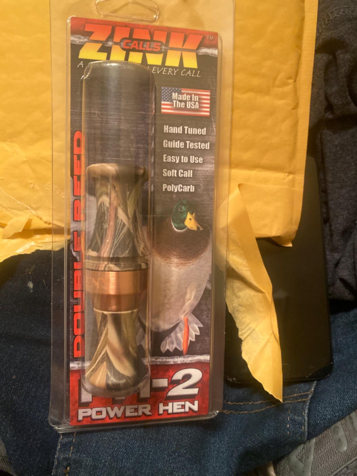 Zink Power Hen 2 (PH-2) Polycarbonate Double Reed Durable Hunting Waterfowl Duck Game Call customer photo 1