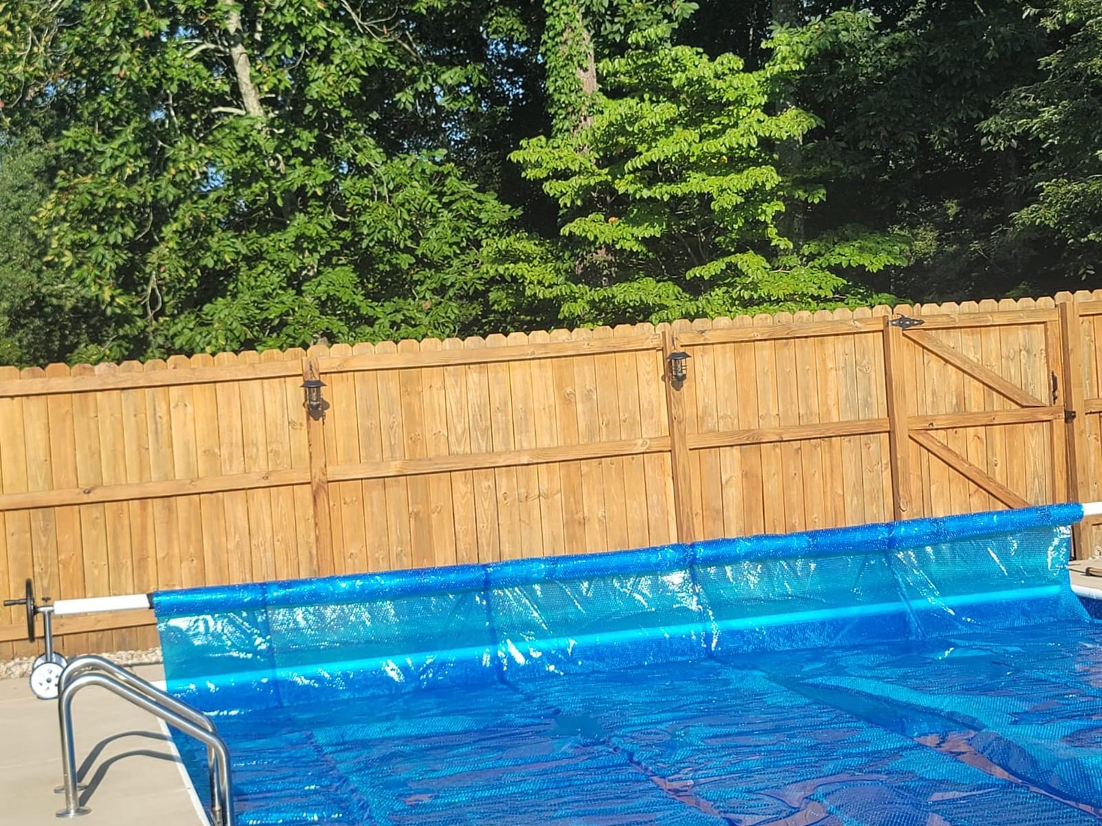 Best Choice Products 21ft Aluminum Inground Swimming Pool Cover Reel w/Hand Crank - Silver customer photo 2