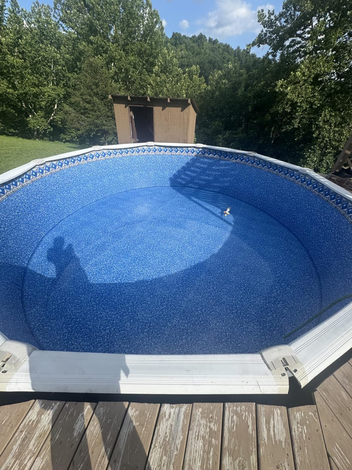 Smartline 24 ft Round Swimming Pool Liner | Crystal Tile | Unibead Style | 54 Inch Wall Height | 25 Gauge Heavy Duty Virgin Vinyl | Designed for Steel Sided Above Ground Pools customer photo 1