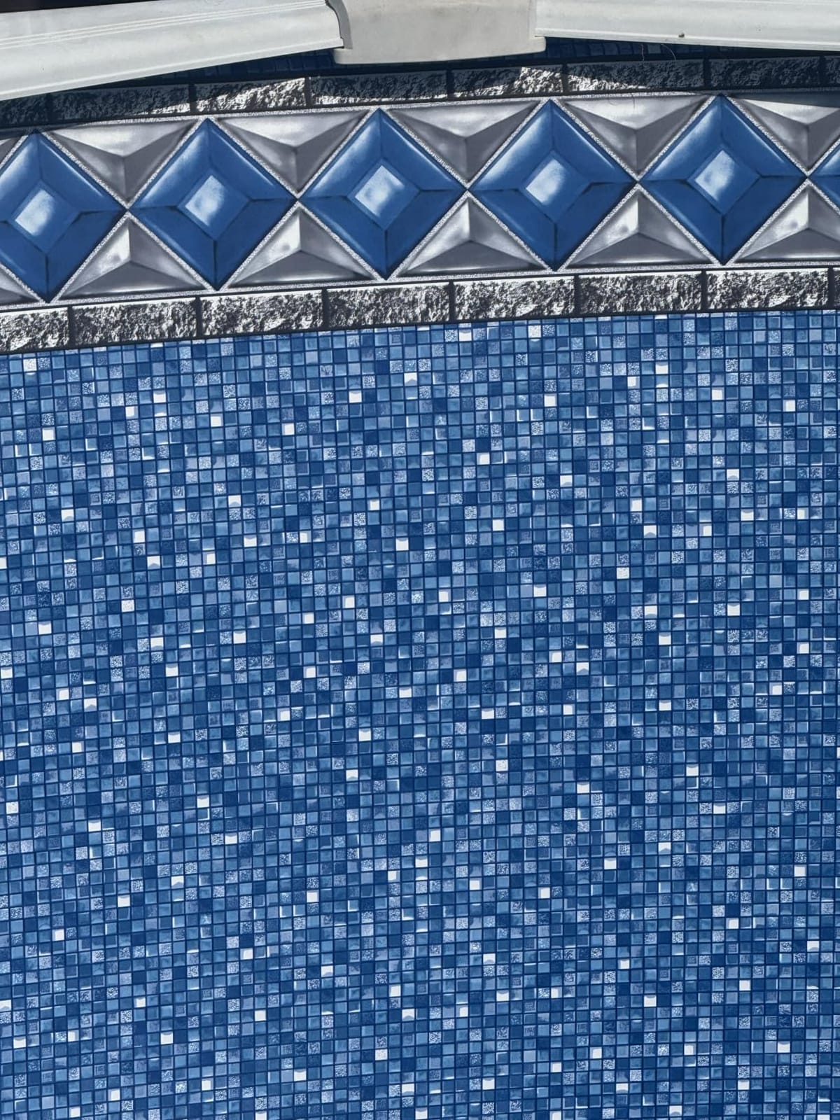 Smartline 24 ft Round Swimming Pool Liner | Crystal Tile | Unibead Style | 54 Inch Wall Height | 25 Gauge Heavy Duty Virgin Vinyl | Designed for Steel Sided Above Ground Pools customer photo 2