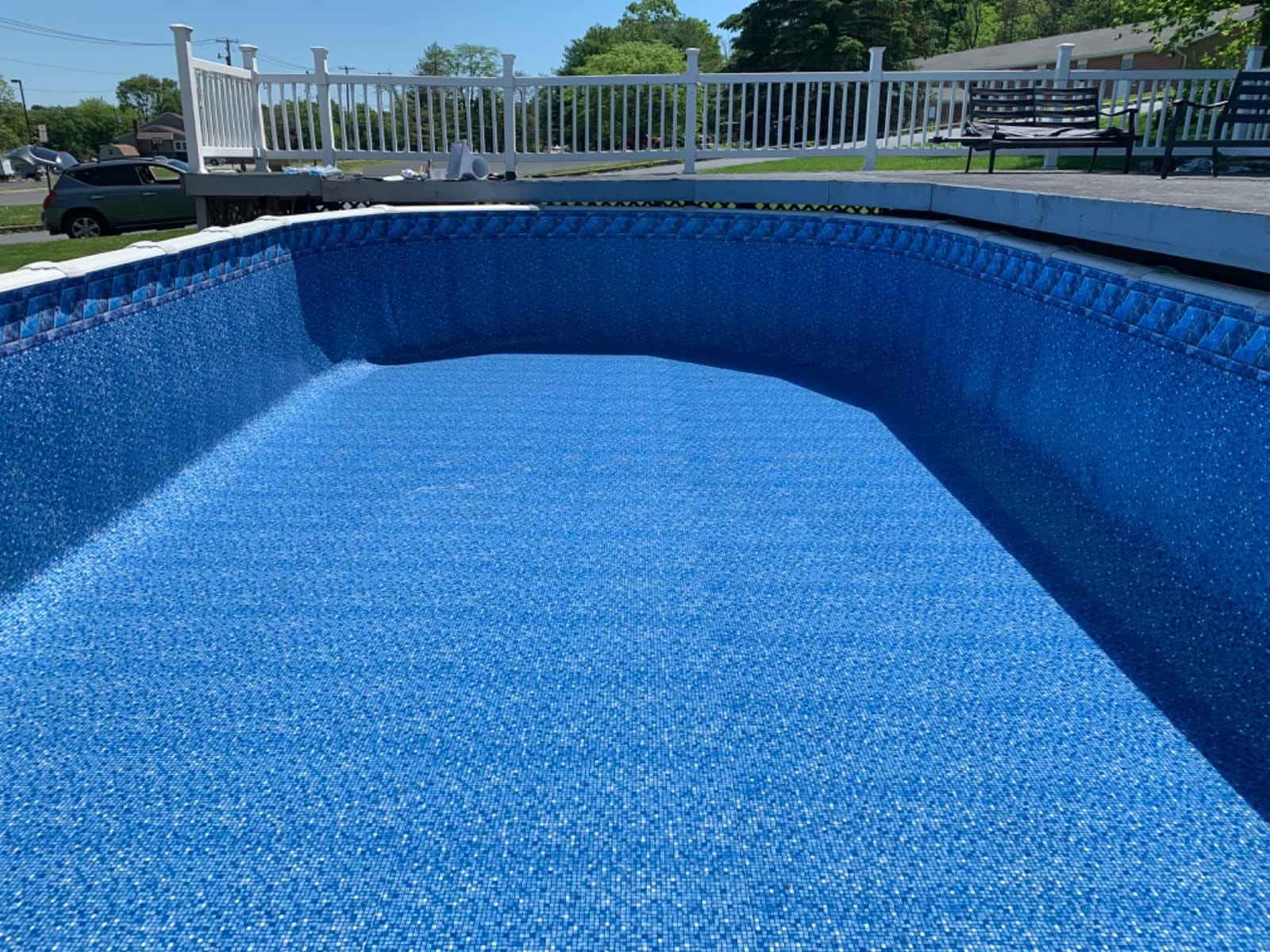Smartline 18 ft Round Swimming Pool Liner | Stone Harbor | Unibead Style | 52 Inch Wall Height | 25 Gauge Vinyl | for Steel Sided Above Ground Pools | Gasket Kit Included customer photo 1