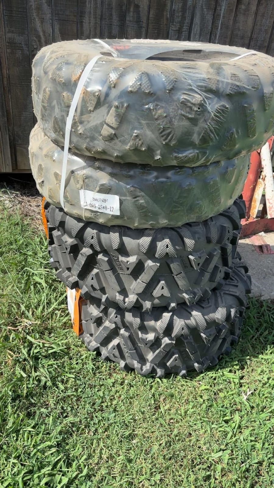 Set of 4 SunF Power.I ATV UTV all-terrain Tires 25x8-12 Front & 25x10-12 Rear, 6 PR, Tubeless A033 customer photo 2