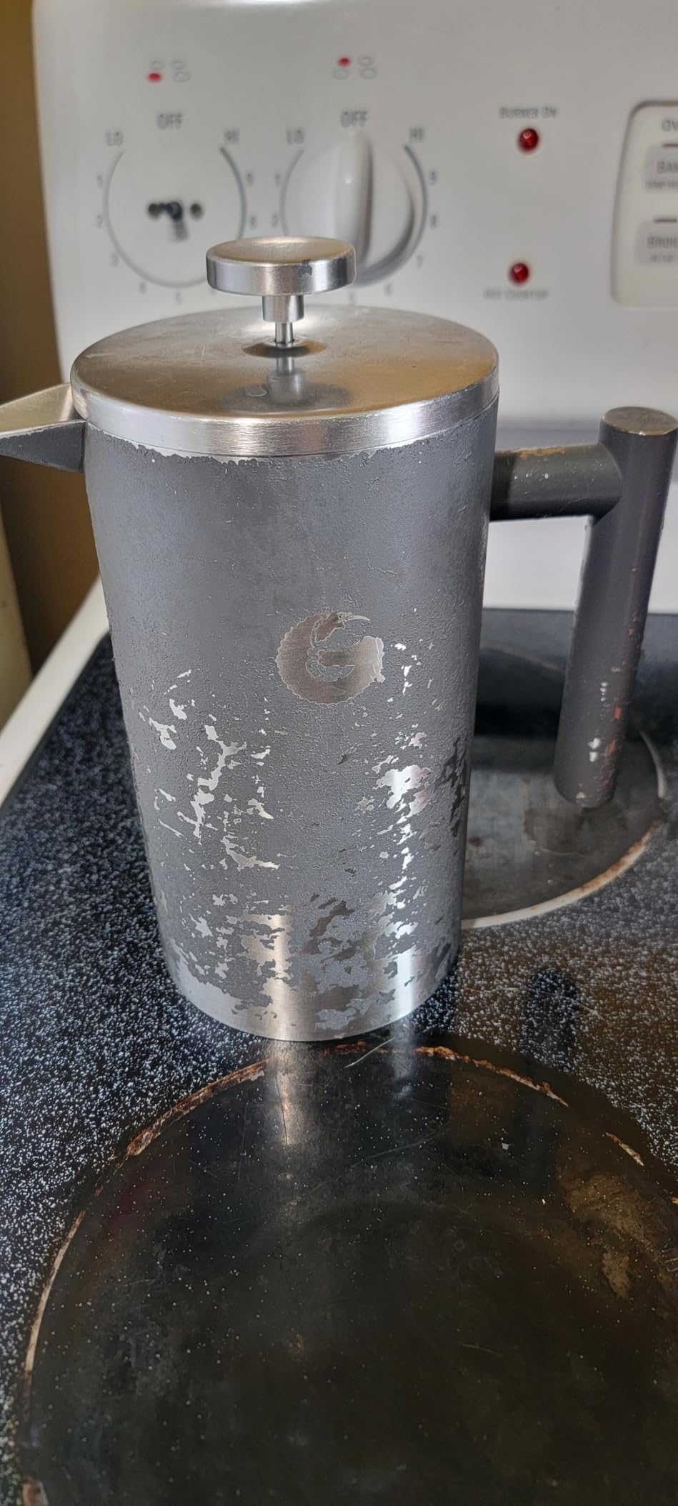 Coffee Gator 304 Grade Stainless Steel French Press Coffee Maker 34 oz, Double Wall Insulated Hot Cold Brew Teapot with 4-Level Filtration System, Include Travel Jar Canister, Kitchen, Gray customer photo 2