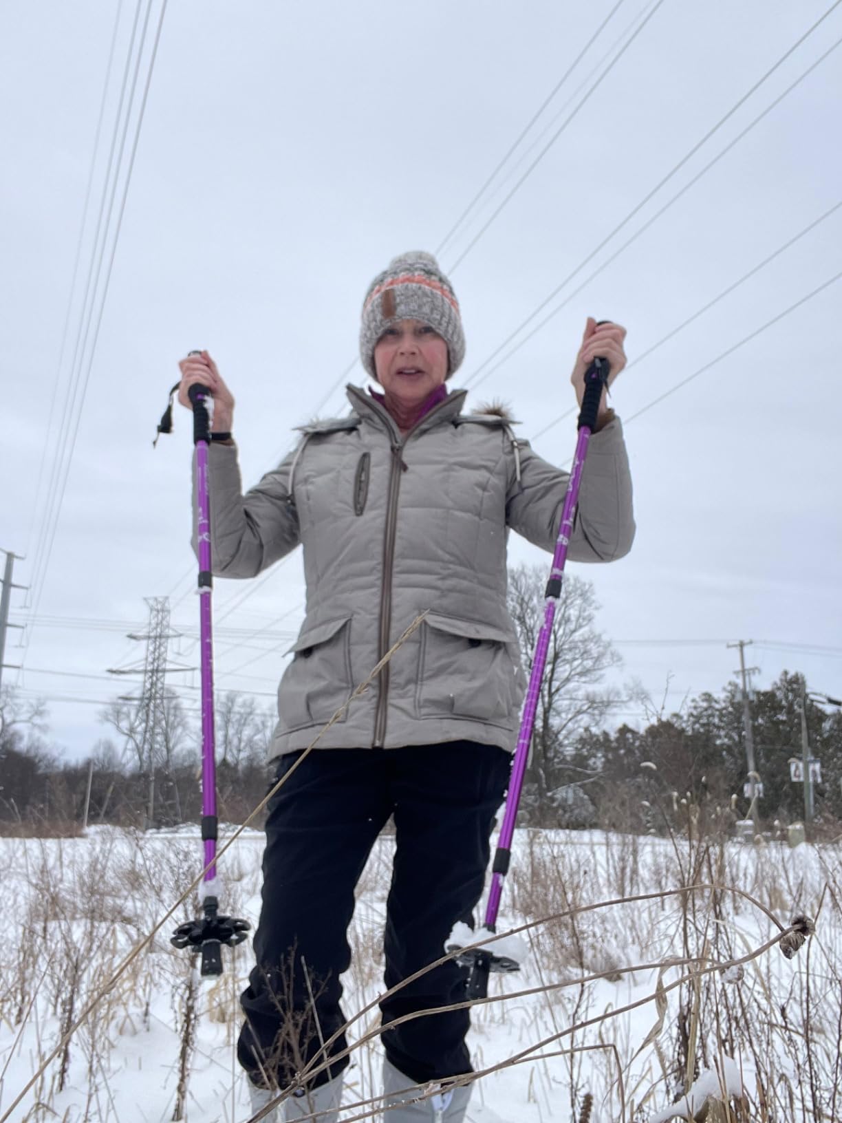 TheFitLife Nordic Walking Trekking Poles - 2 Sticks with Anti-Shock and Quick Lock System, Telescopic, Collapsible, Ultralight for Hiking, Camping, Mountaining, Backpacking, Walking, Trekking customer photo 2