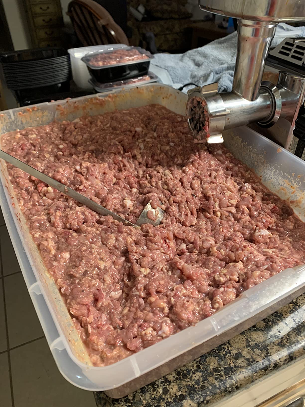 Weston Pro Series Electric Meat Grinder, Commercial Grade, 1120 Watts, 1.5 HP, 14lbs. Per Minute, Stainless Steel (10-2201-W) customer photo 1