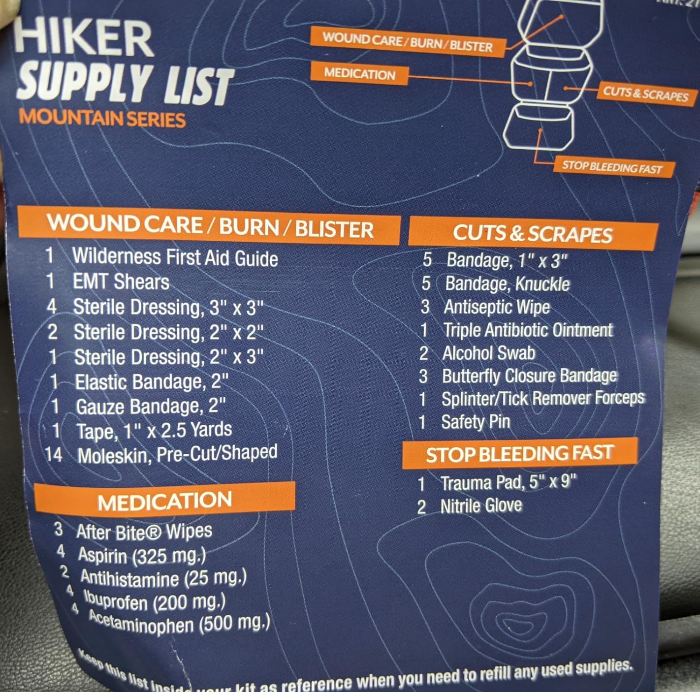 Adventure Medical Kits Mountain Series Medical Kit - Hiker - Emergency Medical First Aid Kit - For 2 People for 2 Days - Comes with a Trauma Pad, Medicine, Guide Book & More customer photo 2