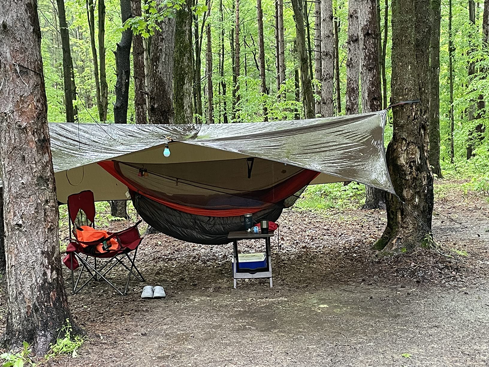 OneTigris Bulwark Camping Tarp, 100% Waterproof Bushcraft Shelter, Lightweight Hammock Rain Fly Portable Anti UV Large customer photo 2