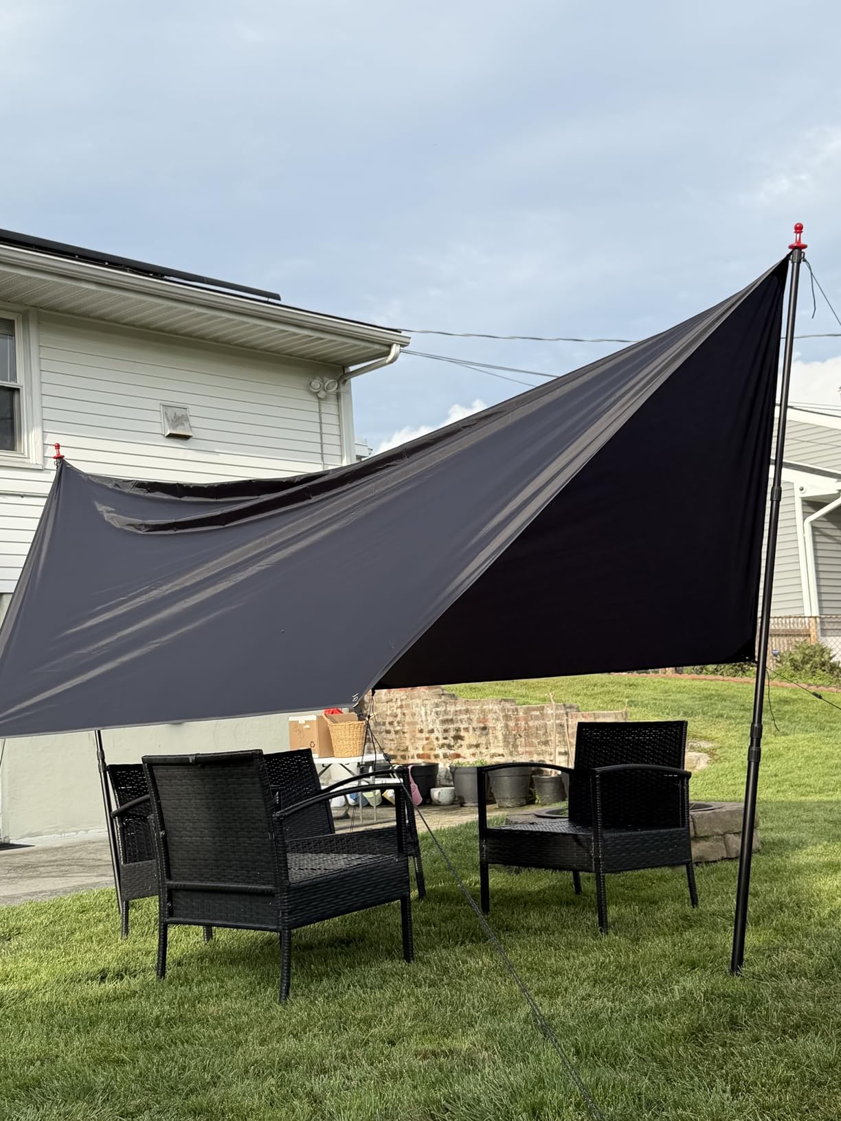 Waterproof Hammock Rain Fly [12ft x 9ft] - Portable Large Camping Tarp - Premium Lightweight Ripstop Nylon Cover - Fast Set Up + Accessories - A Camping Gear Essential! 12x9 ft HEX Shape customer photo 2