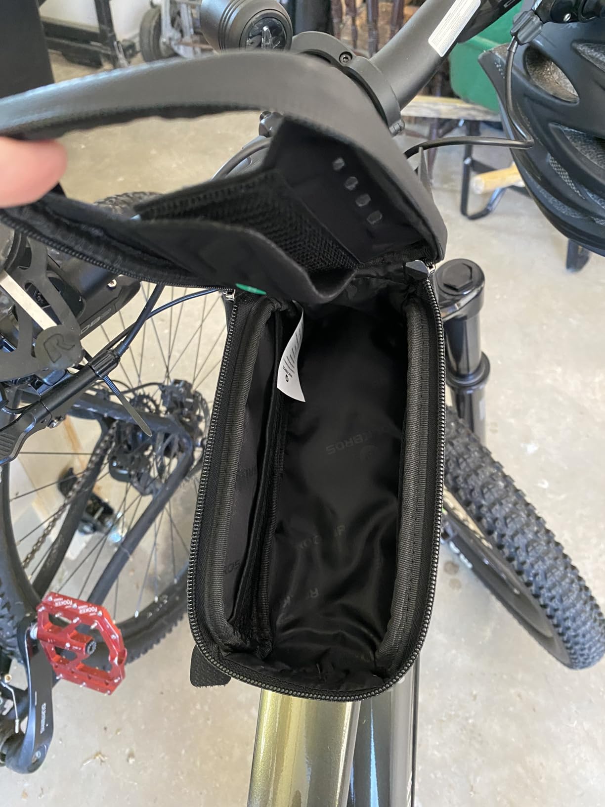ROCKBROS Bike/Bicycle Phone Front Frame Bag, Waterproof, Tube Cycling Pouch | E-Bike Accessories for Men Women Compatible Phone Under 7
