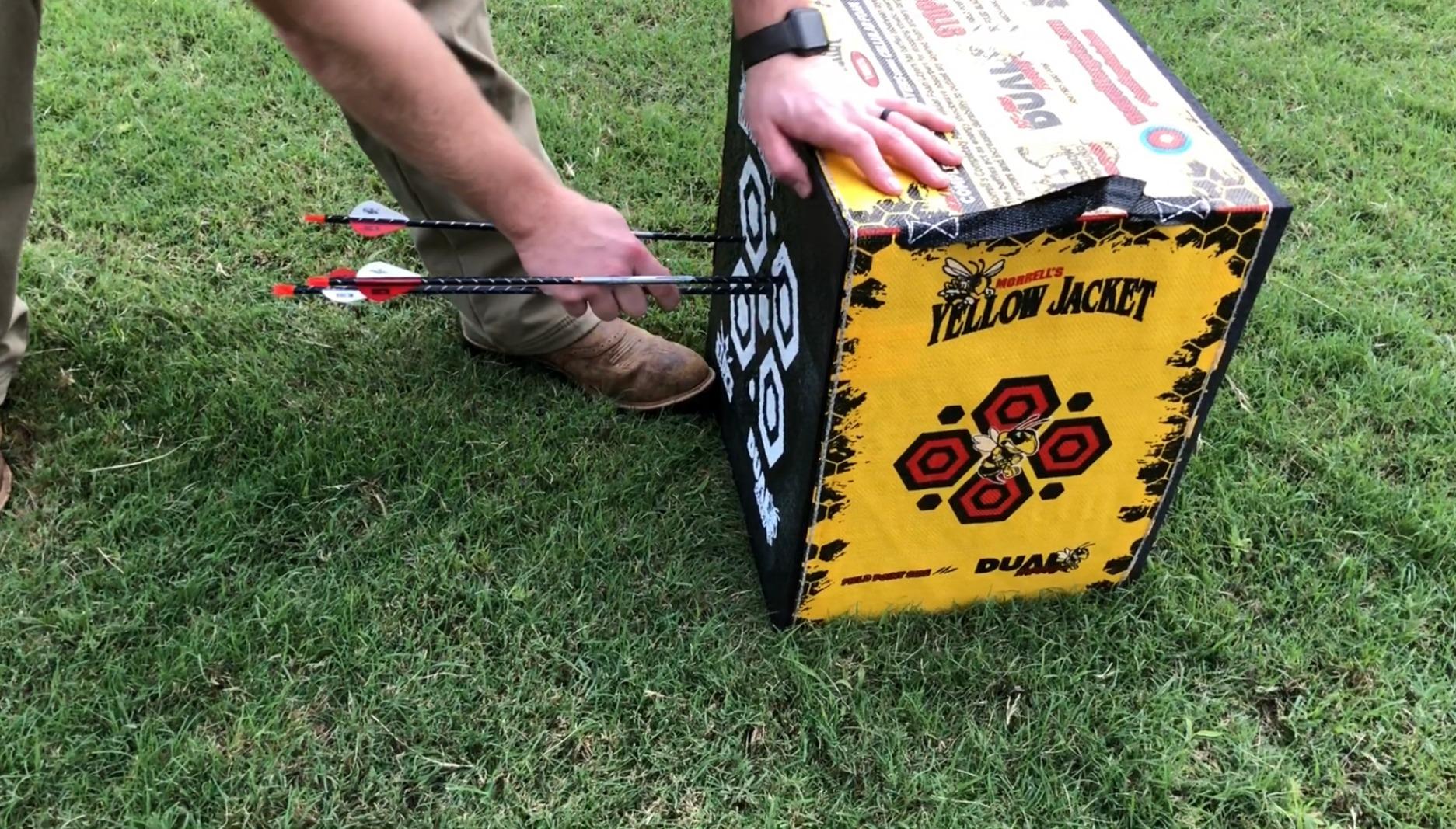 Morrell Yellow Jacket Dual Threat Foam Archery Target Block for Compound Bows and Crossbows, with 4 Sides and 32 Bullseyes customer photo 1