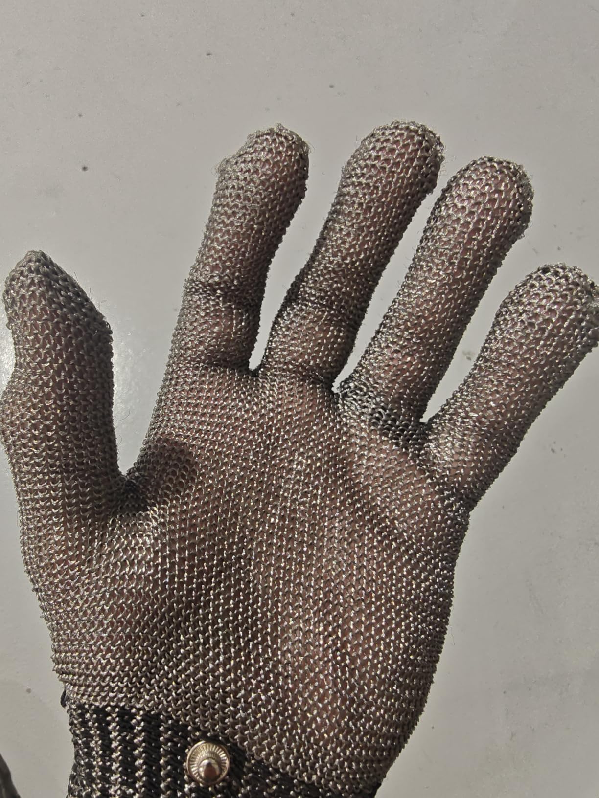Schwer SlicePro ANSI A9 Cut Resistant Glove PR1706, Stainless Steel Mesh Metal Glove, Food Grade for Kitchen Cooking, Butcher Meat Cutting, Oyster Shucking, Mandoline, Fishing, (M, 1 PCS) customer photo 1