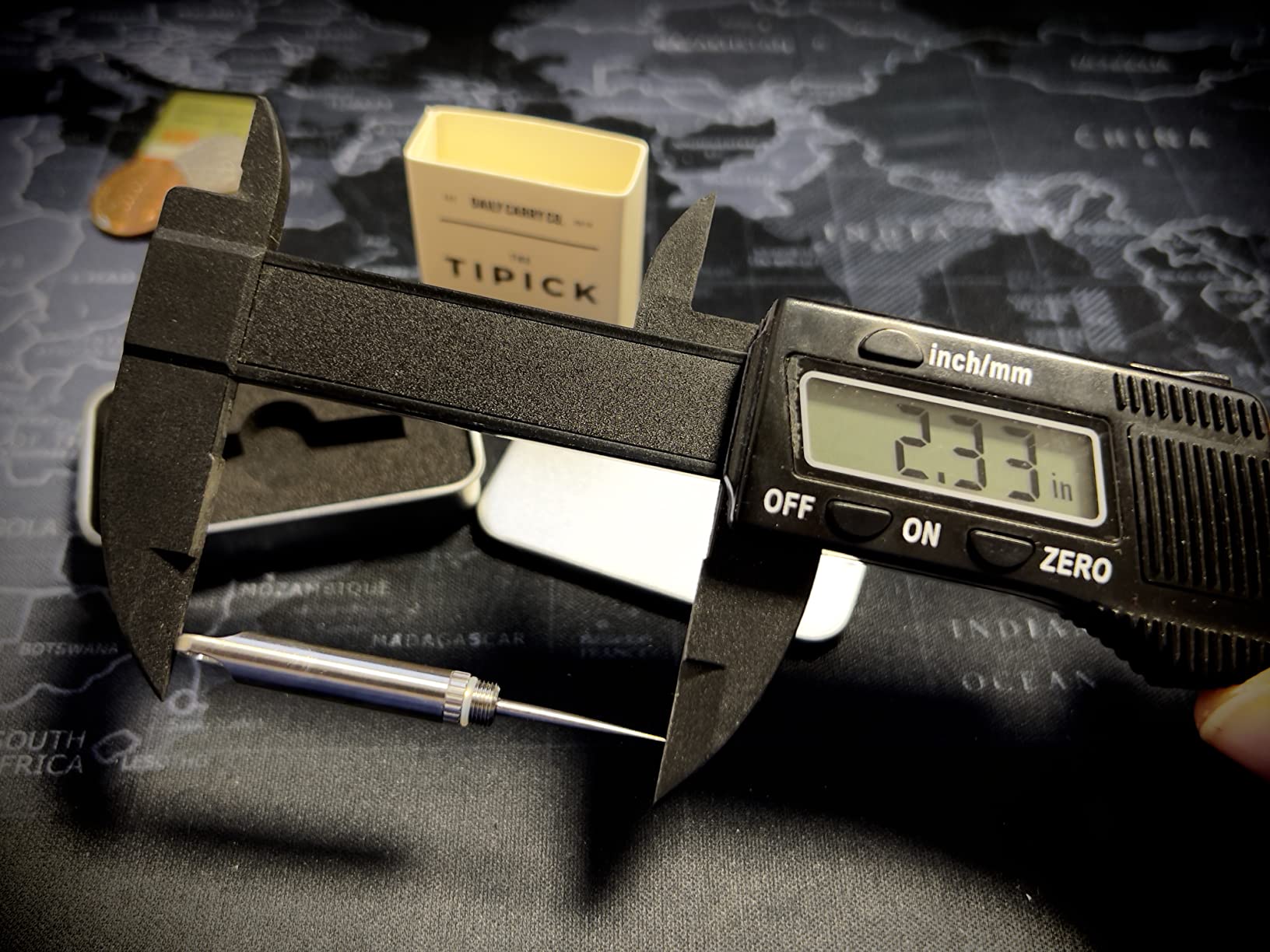 DAILYCARRYCO. TiPick Titanium Toothpick Holder - Portable Metal Travel Toothpick - Reusable EDC Micro Toothpick - Compact & Convenient, On-the-Go - Polished Titanium Construction customer photo 1