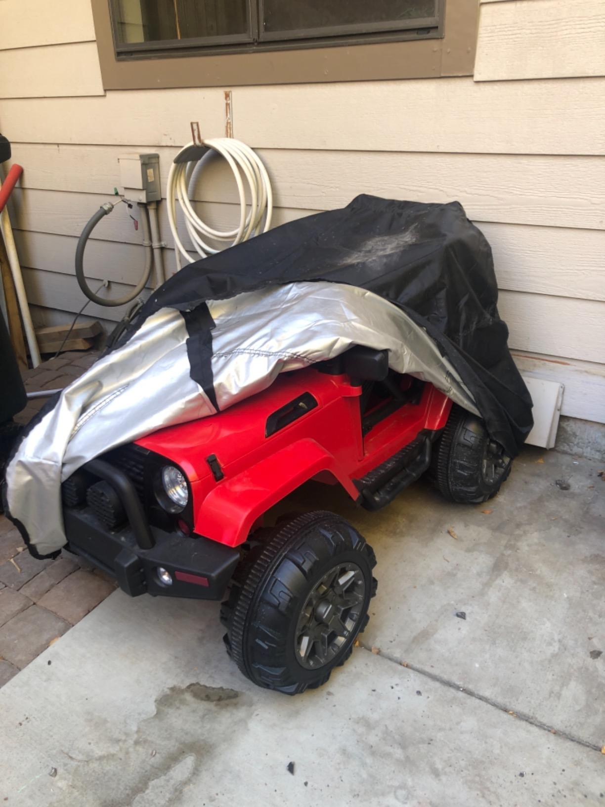 ATV Cover with Buckle Waterproof, 420D Heavy Duty Ripstop Protects 4 Wheeler from Snow Rain Sun,Outdoor Storage Quad Cover for Polaris Sportsman Yamaha Honda Kawasaki 102'' x44'' x 48'' customer photo 1