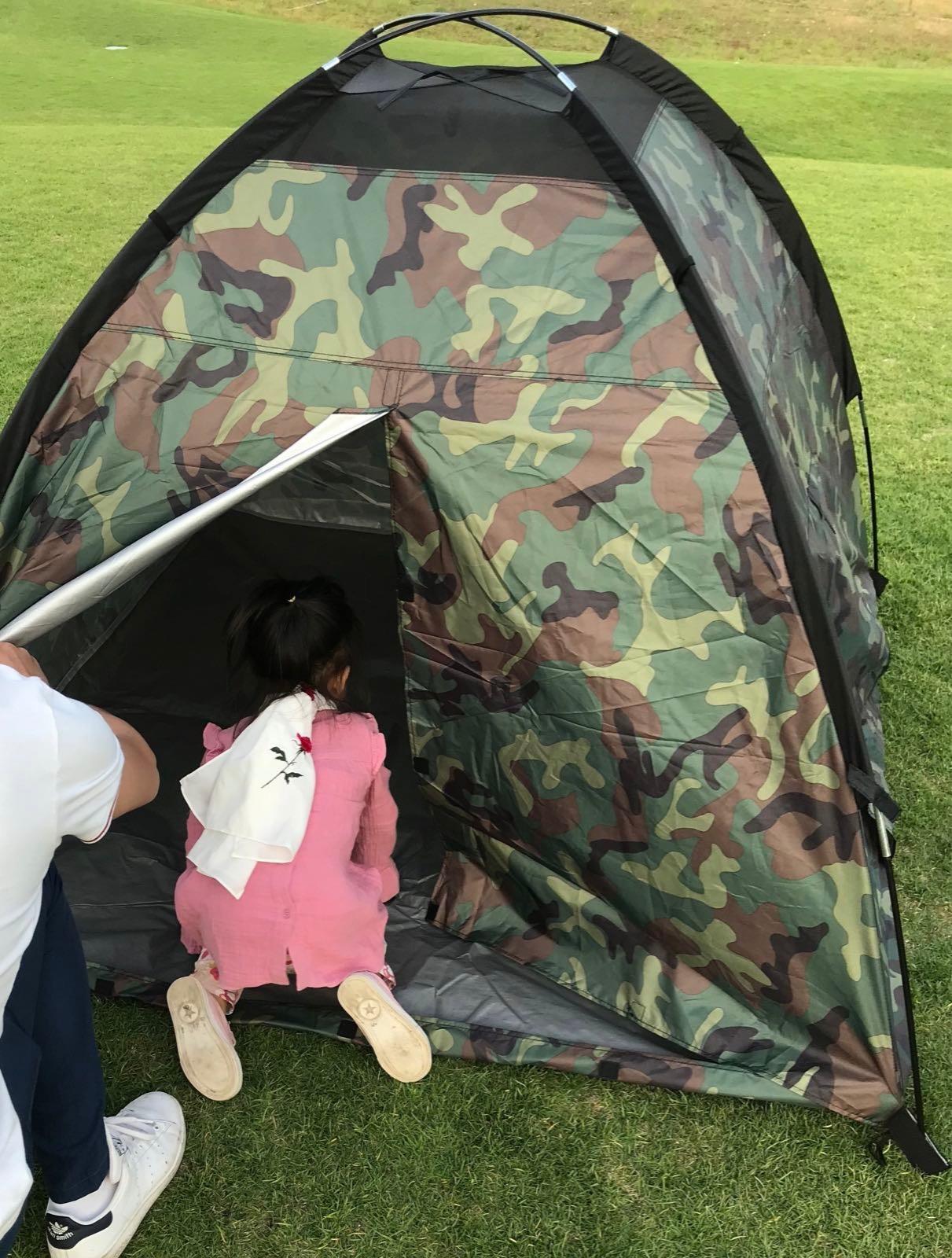 NARMAY Play Tent Camouflage Dome Tent for Kids Indoor/Outdoor Fun - 60 x 60 x 44 inch | Silver Coated & UV Resistant, Waterproof Tent Floor customer photo 1